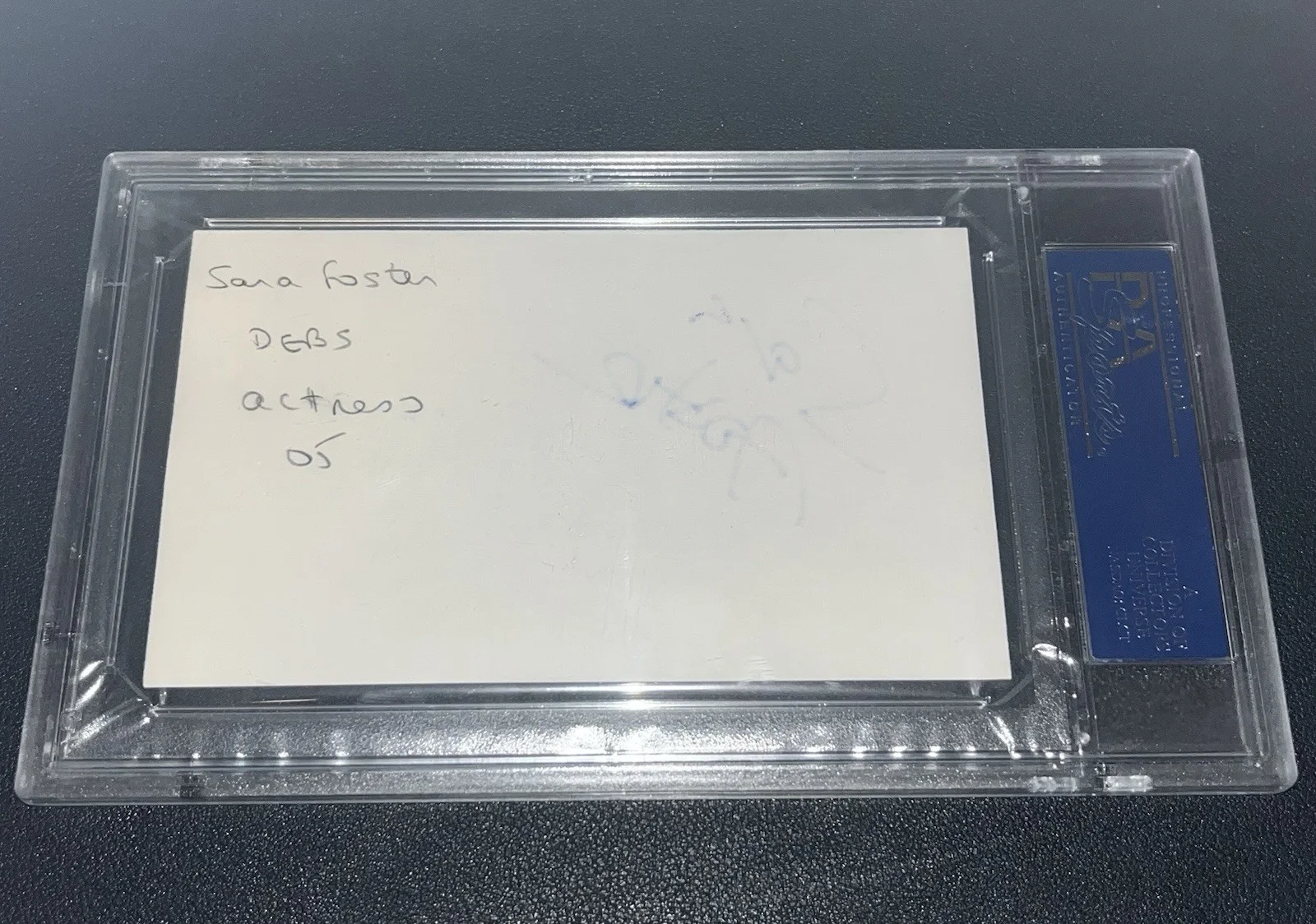 Sara Foster Autographed Index Card PSA Authentic Auto, image 2