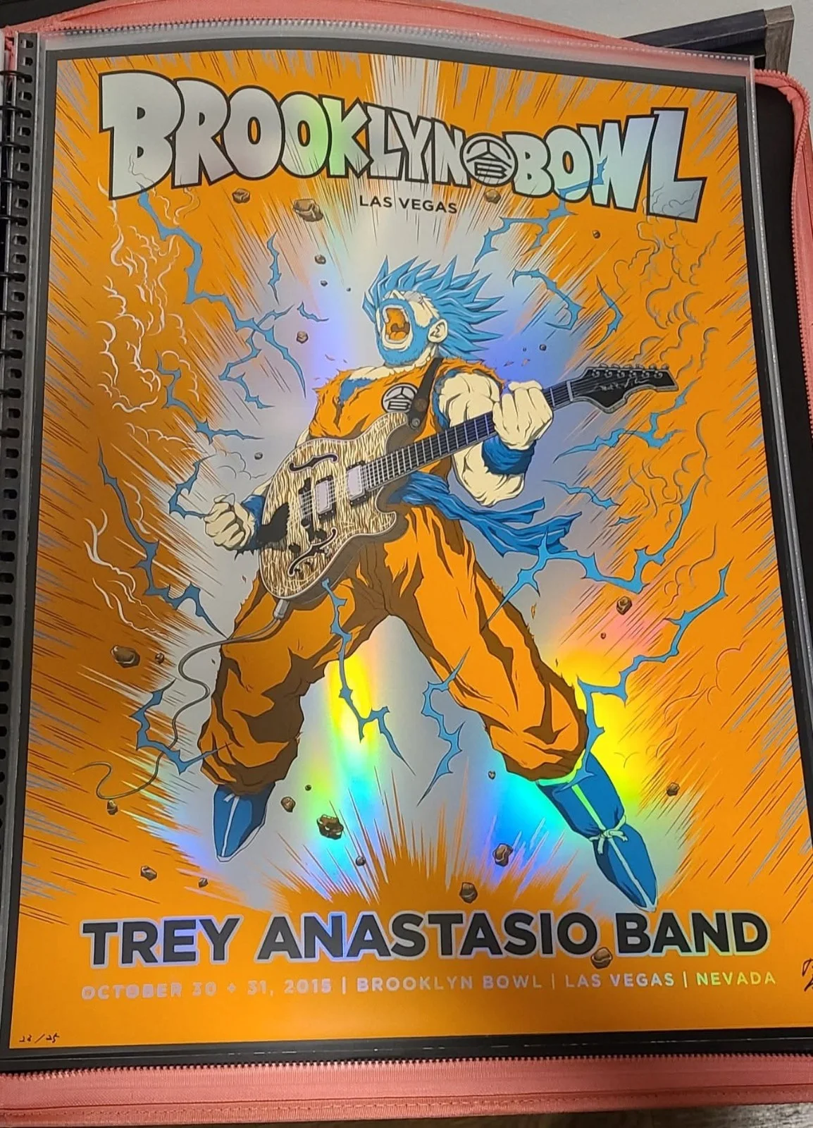 Trey Anastasio — Trey Anastasio Band Brooklyn Bowl Poster Foil Vegas 2015 Phish Mint TAB