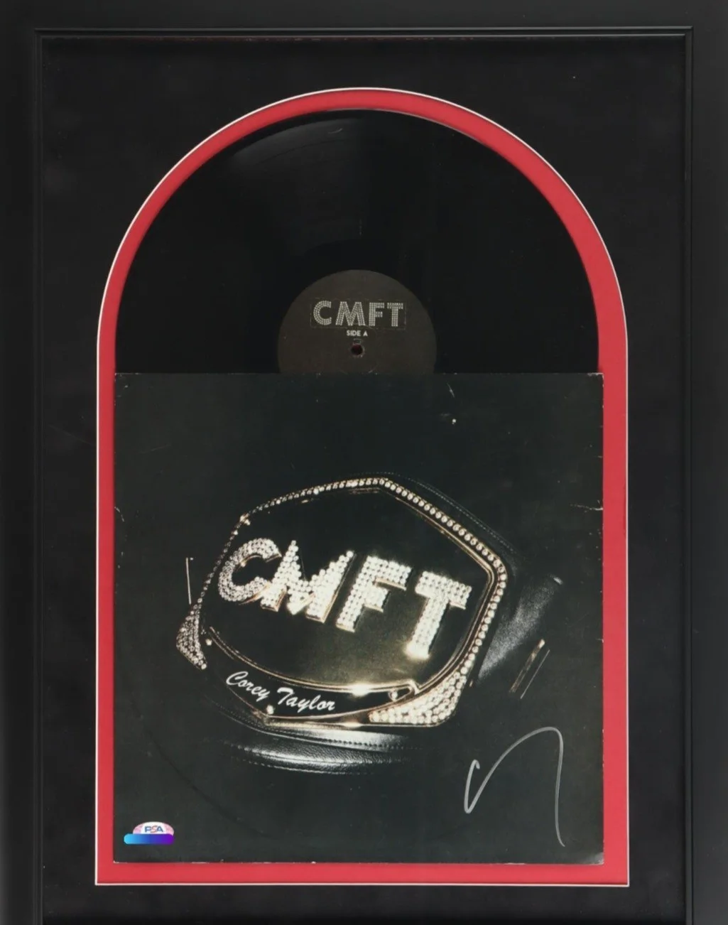 Corey Taylor — Corey Taylor / SLIPKNOT Autographed Signed MATTED AND FRAMED LP "CMF" JSA COA, image 2