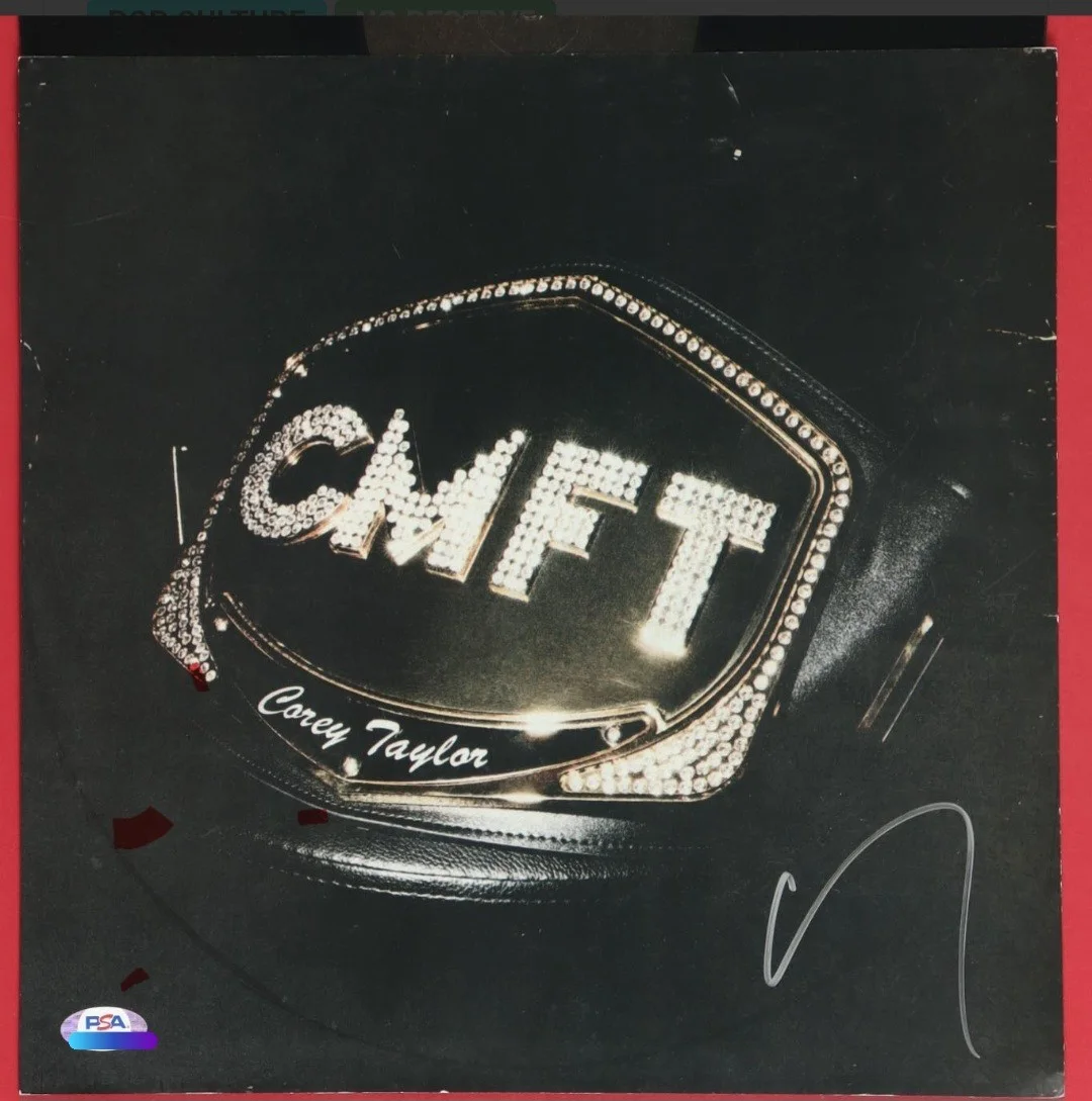 Corey Taylor — Corey Taylor / SLIPKNOT Autographed Signed MATTED AND FRAMED LP "CMF" JSA COA, image 3