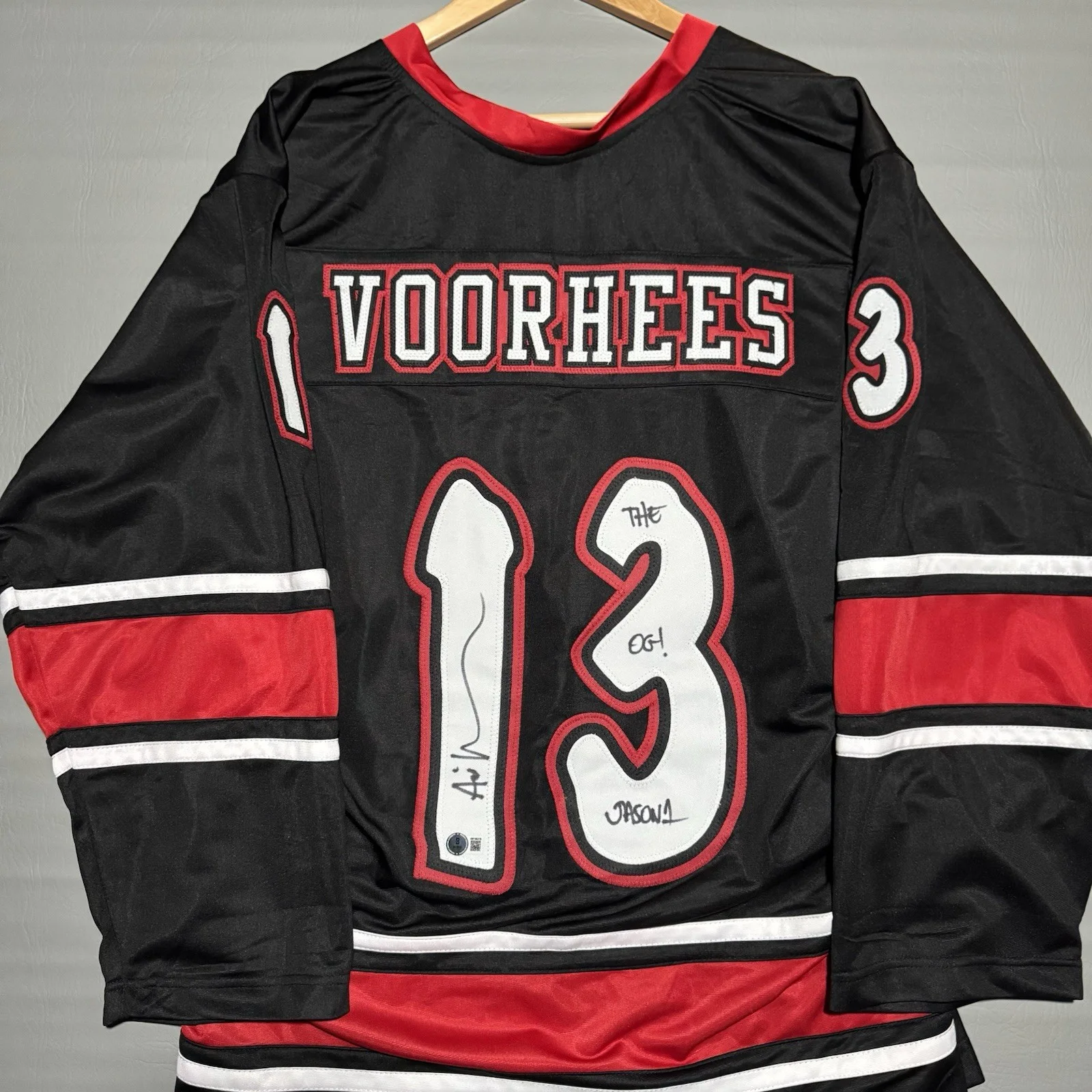 Ari Lehman — Ari Lehman Signed Jason Voorhees Hockey Jersey Friday The 13th Beckett COA, изображение 4