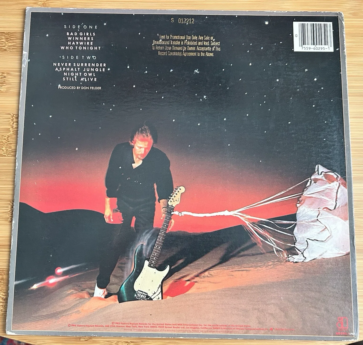 Don Felder (Eagles) "Airborne" Vinyl - Gold Stamp Promo - Autographed/Signed, изображение 4