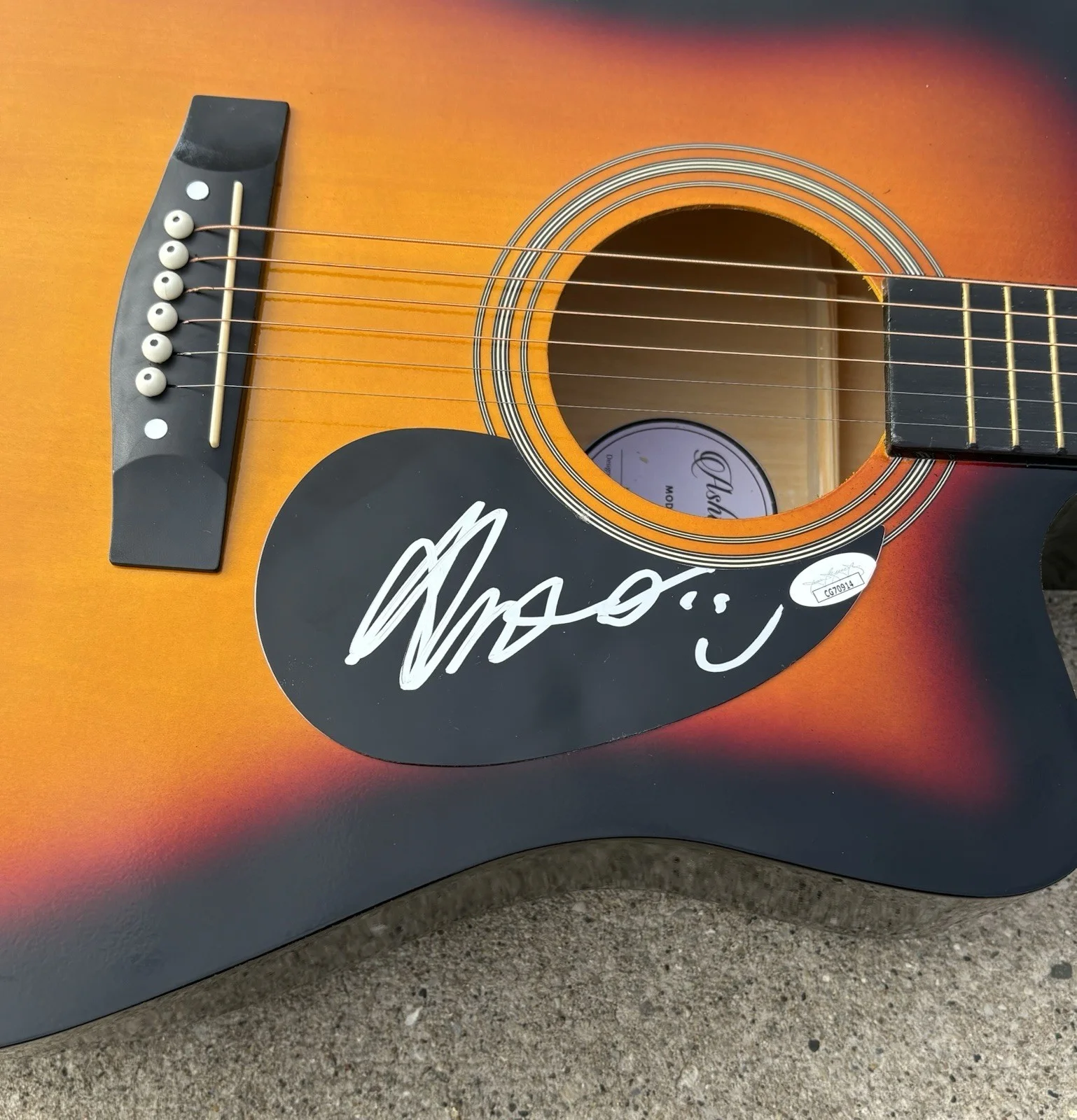 ALEX WARREN SIGNED Acoustic Guitar JSA COA Ordinary B, image 2