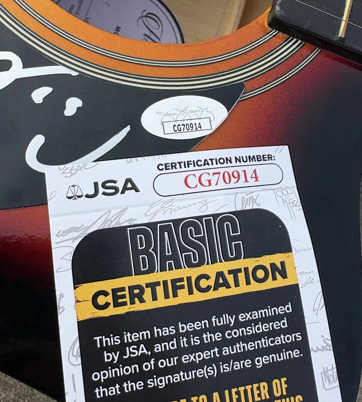 ALEX WARREN SIGNED Acoustic Guitar JSA COA Ordinary B, image 3