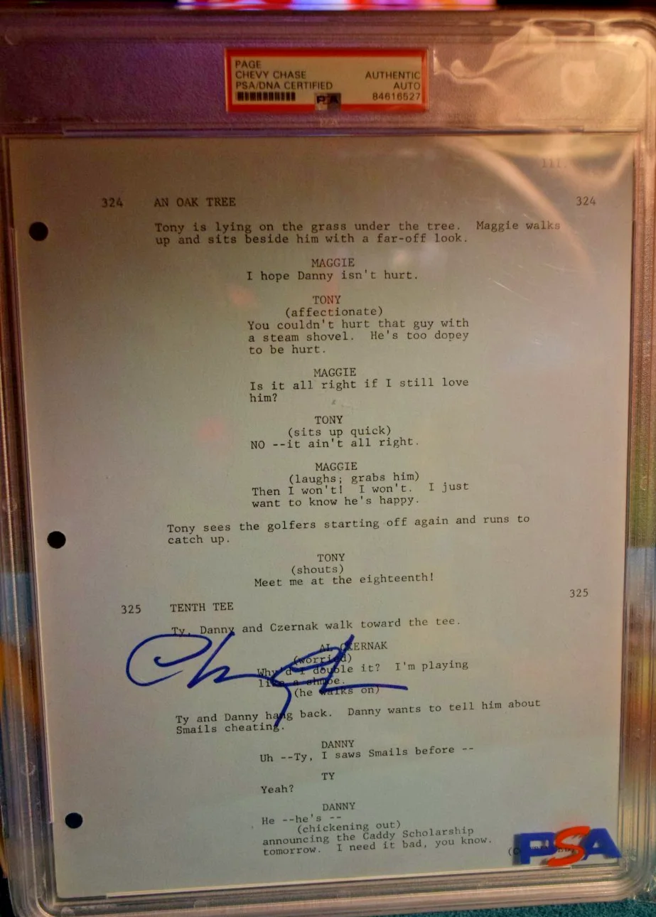 Chevy Chase — Chevy Chase Autograph Signed Caddyshack Script Page PSA/DNA Encapsulated Cert, image 3