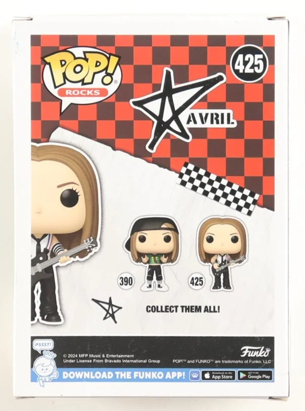 Avril Lavigne — Avril Lavigne Signed "Avril" #425 Avril Lavigne Funko Pop! Vinyl Figure (ACOA), изображение 3