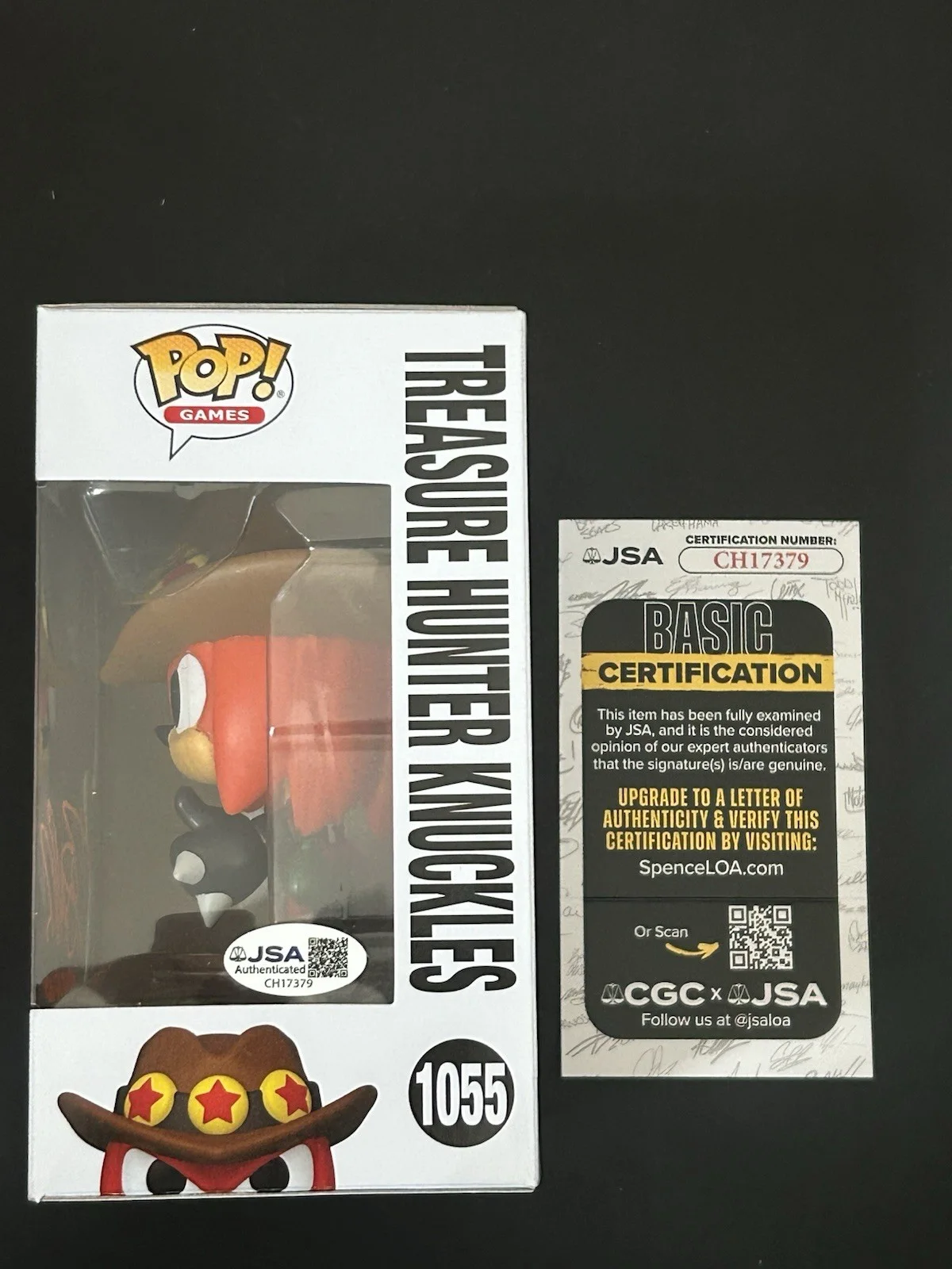 Knuckles Funko POP Signed Travis Willingham #1055 Sonic The Hedgehog JSA COA, изображение 2