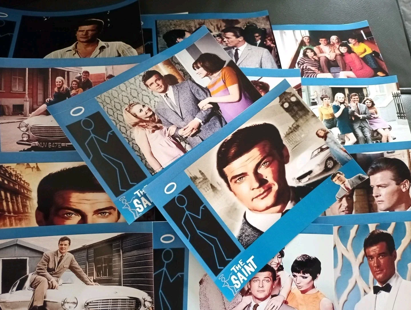 The Saint (Roger Moore) 26 Unofficial Lobby Cards. 2 sets 7x5ins. New., image 2