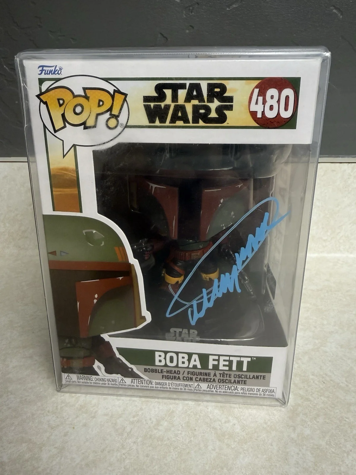 Dickey Beer — Dickey Beer Signed ~ "Star Wars" ~ #480 Boba Fett ~Funko Pop! Bobble-Head Vinyl