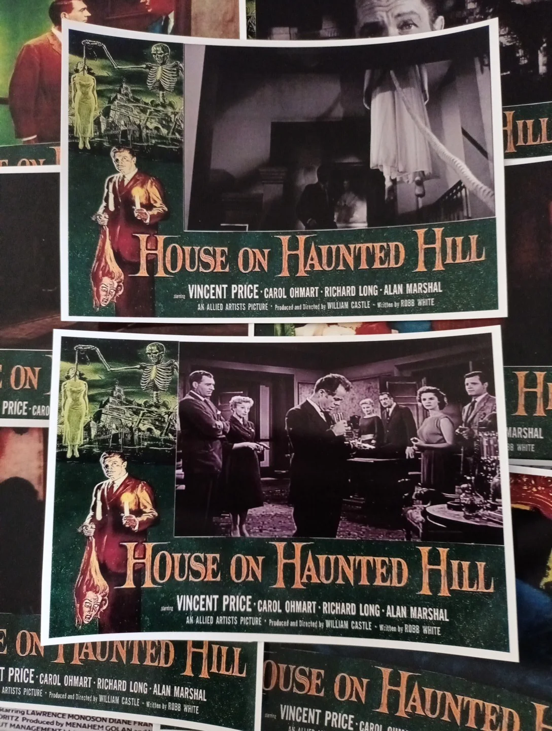 House On Haunted Hill. 18 Glossy 6.5x4.5ins Unofficial Lobby. New., image 3
