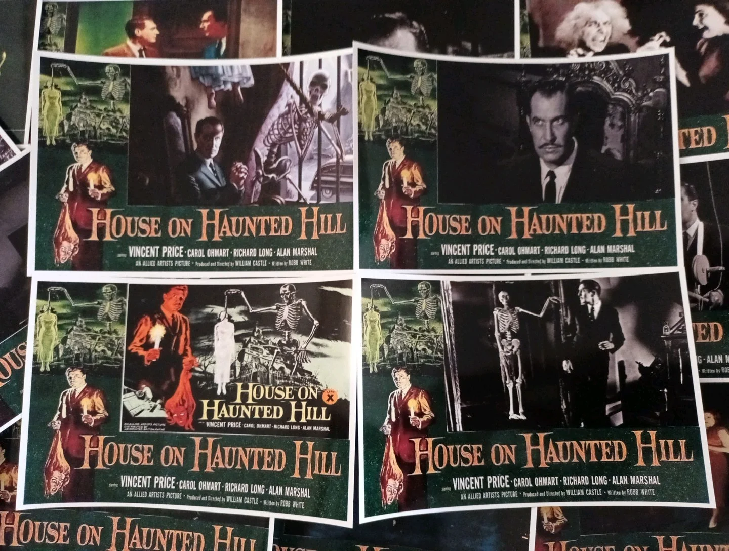 House On Haunted Hill. 18 Glossy 6.5x4.5ins Unofficial Lobby. New., изображение 2