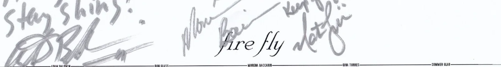 Adam Baldwin Nathan Fillion Morena Baccarin — Adam Baldwin Nathan Fillion Morena Baccarin Firefly Cast signed 8 x 10 photo COA, изображение 2