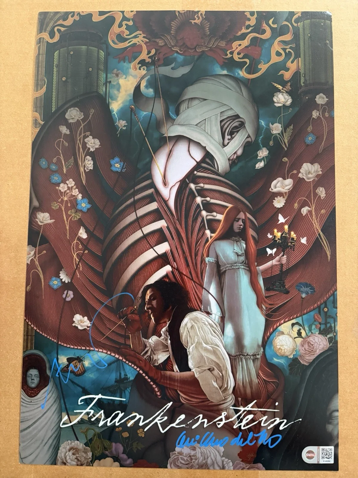 Alexandre Desplat Guillermo Del Toro Signed Frankenstein Autograph Proof SWAU, изображение 2