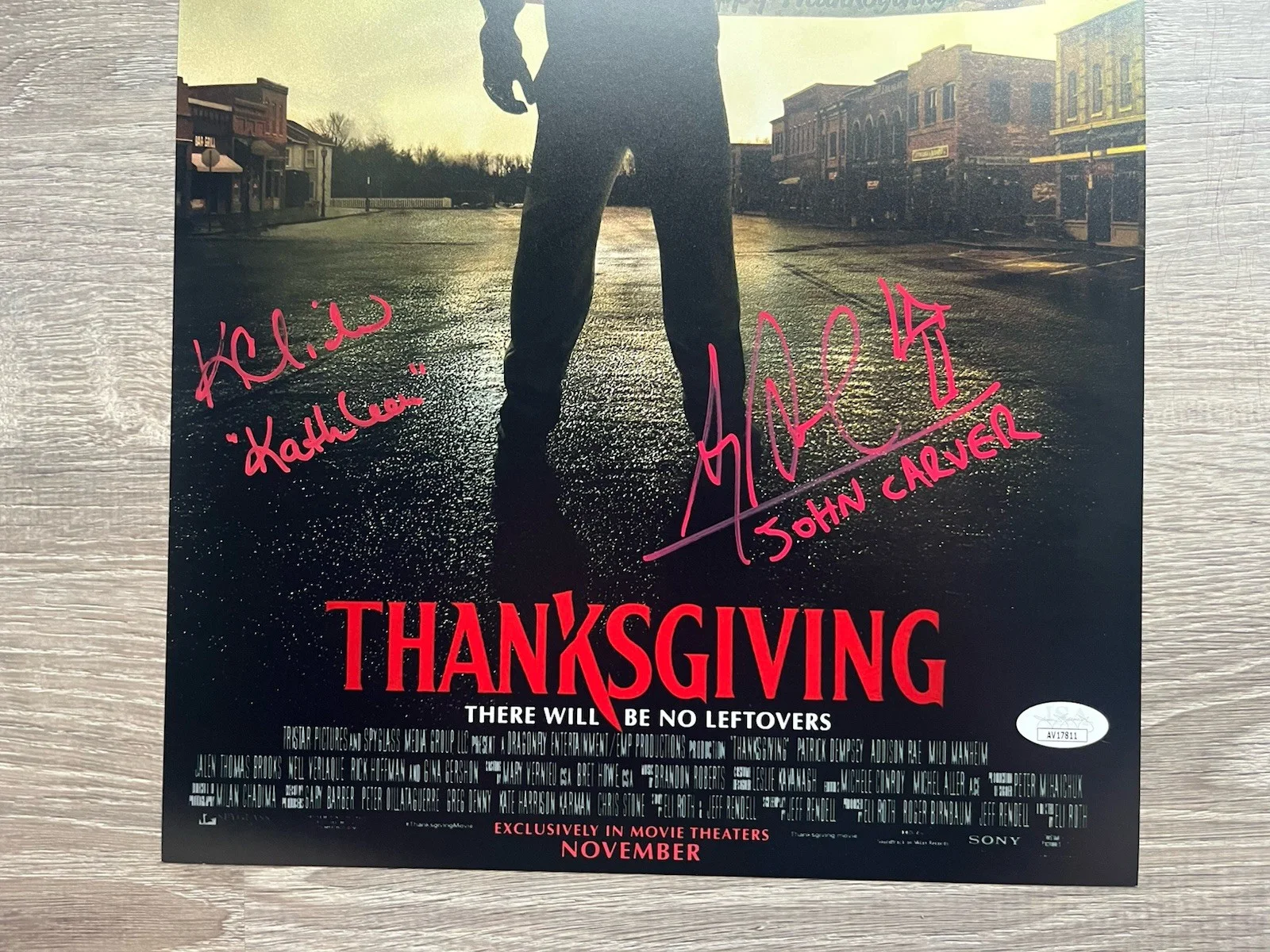 Karen Cliche Alex Armbruster Signed Thanksgiving 11x17 Photo JSA COA John Carver, изображение 3