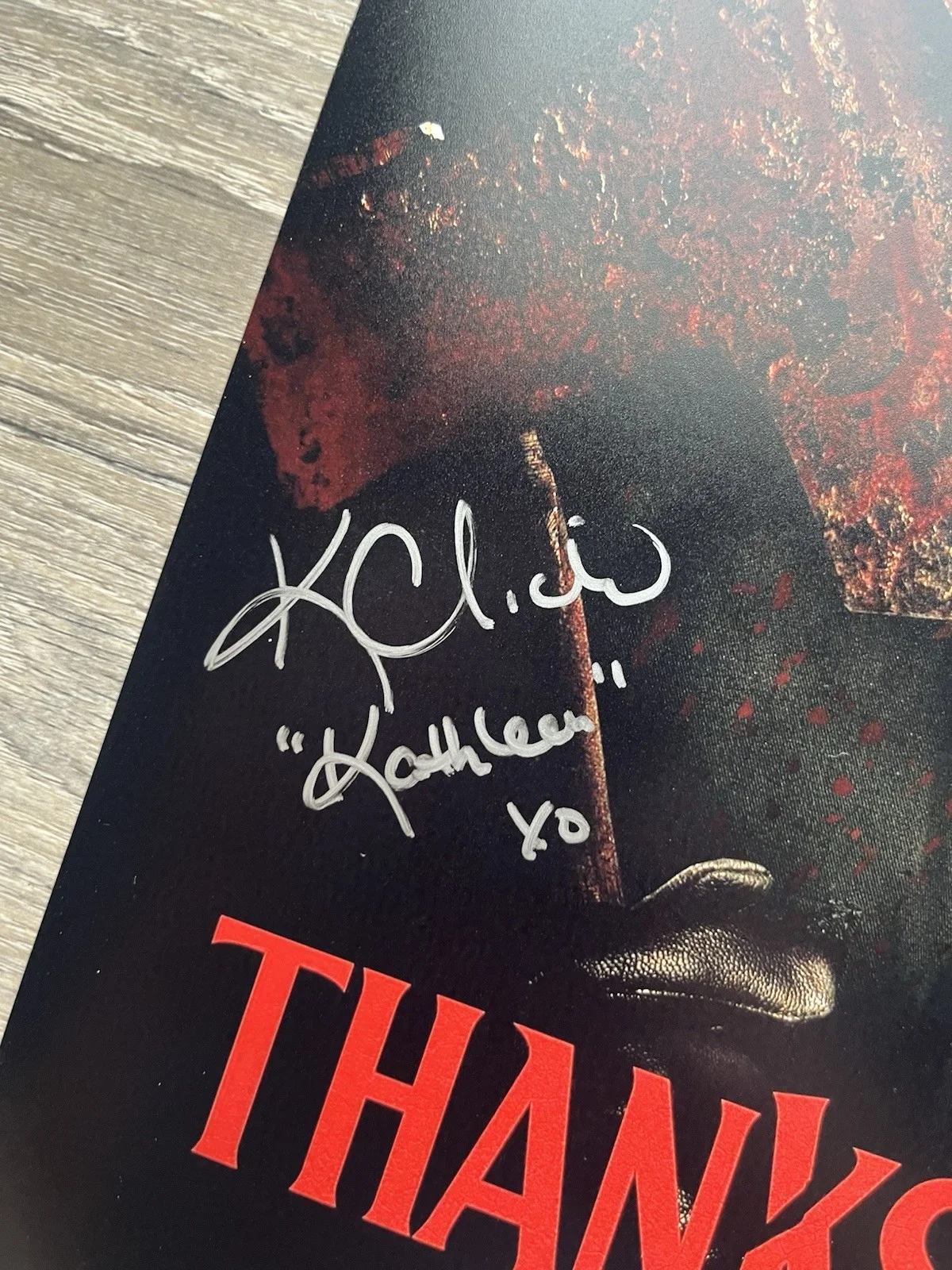Karen Cliche Alex Armbruster Signed Thanksgiving 11x17 Photo JSA COA Horror, image 4