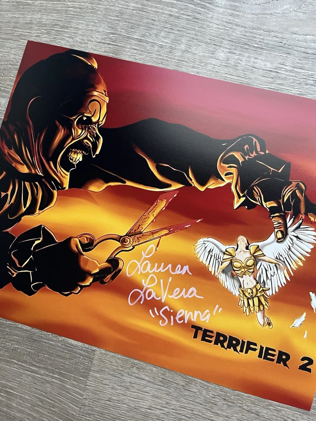 Lauren LaVera — Lauren LaVera Signed Terrifier 2 11x14 Photo JSA COA Sienna Art The Clown Horror, изображение 5