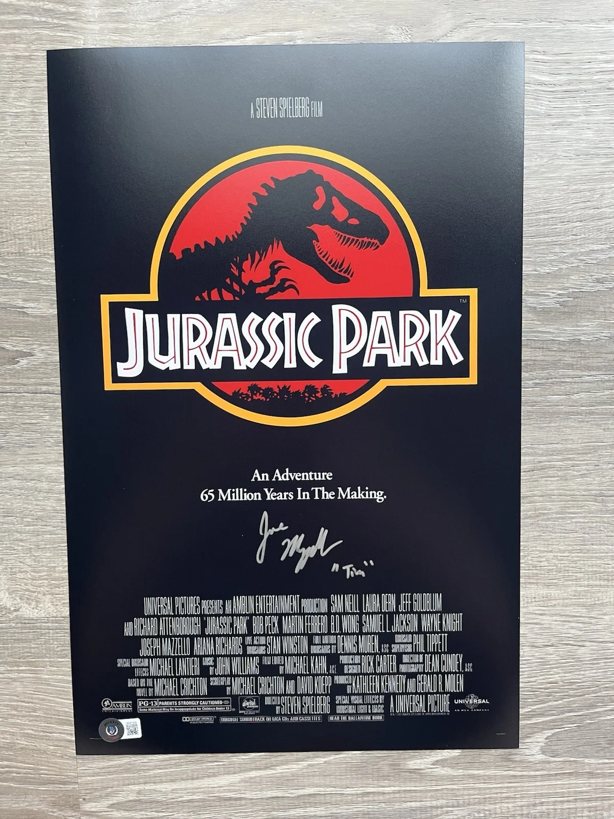 Joseph Mazzello — Joseph Mazzello Signed Jurassic Park 11x17 Photo Beckett COA Tim Murphy, image 2