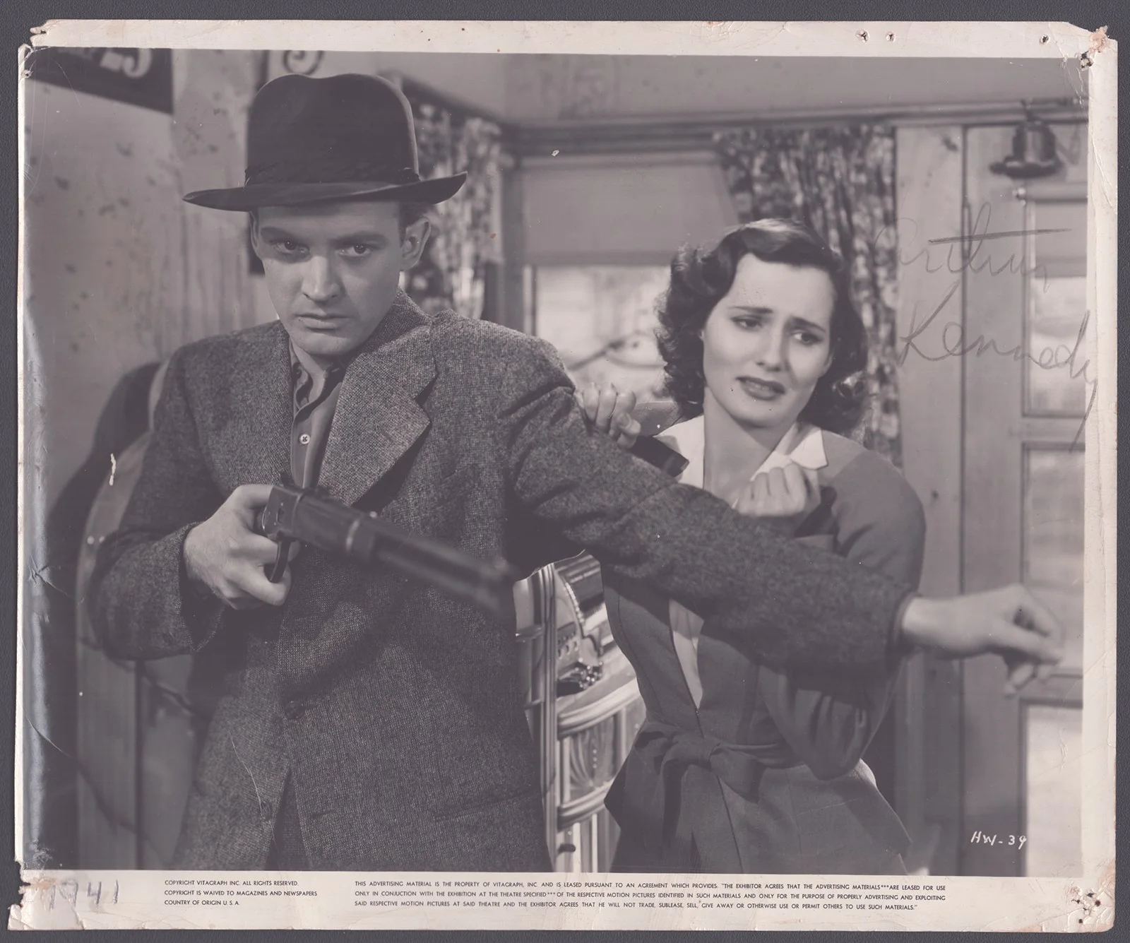 Arthur Kennedy — ARTHUR KENNEDY - PRINTED PHOTOGRAPH SIGNED IN INK