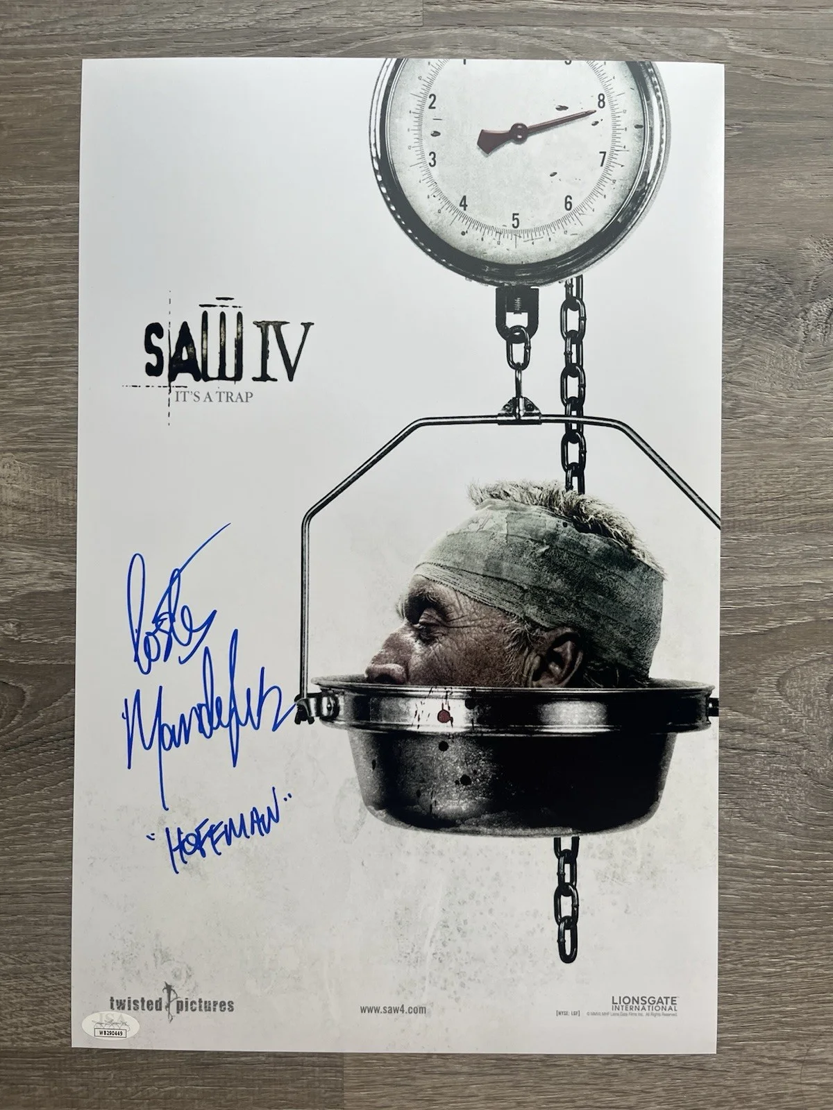 Costas Mandylor — Costas Mandylor Signed Saw IV 11x17 Photo JSA COA Detective Hoffman Jigsaw, изображение 2