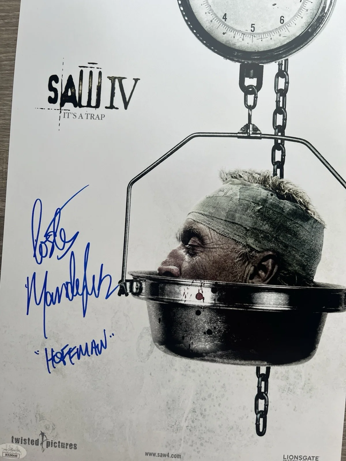 Costas Mandylor — Costas Mandylor Signed Saw IV 11x17 Photo JSA COA Detective Hoffman Jigsaw, изображение 3