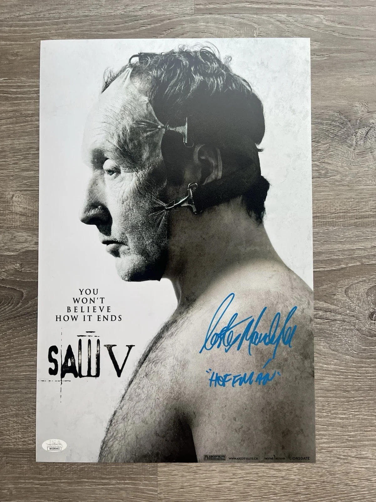 Costas Mandylor — Costas Mandylor Signed Saw V 11x17 Photo JSA COA Detective Hoffman Jigsaw Horror, image 2
