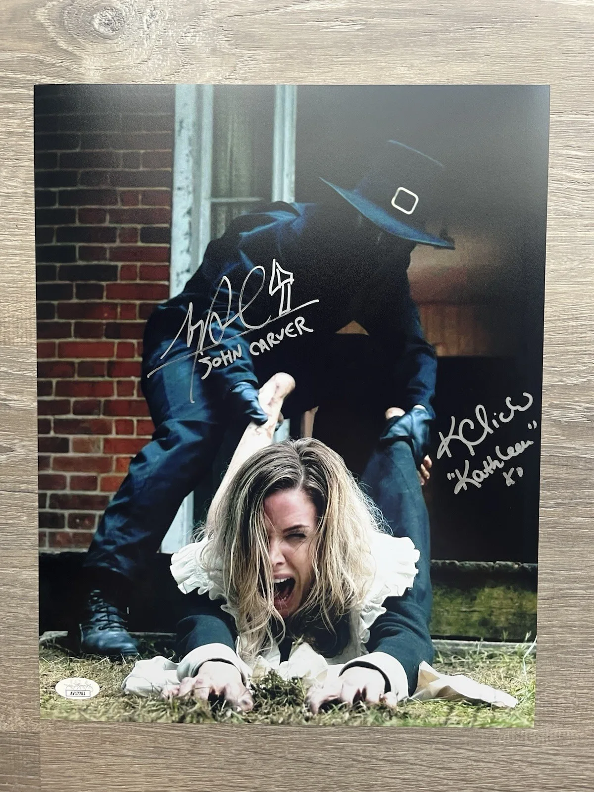 Karen Cliche Alex Armbruster Signed Thanksgiving 11x14 Photo JSA COA John Carver, изображение 2