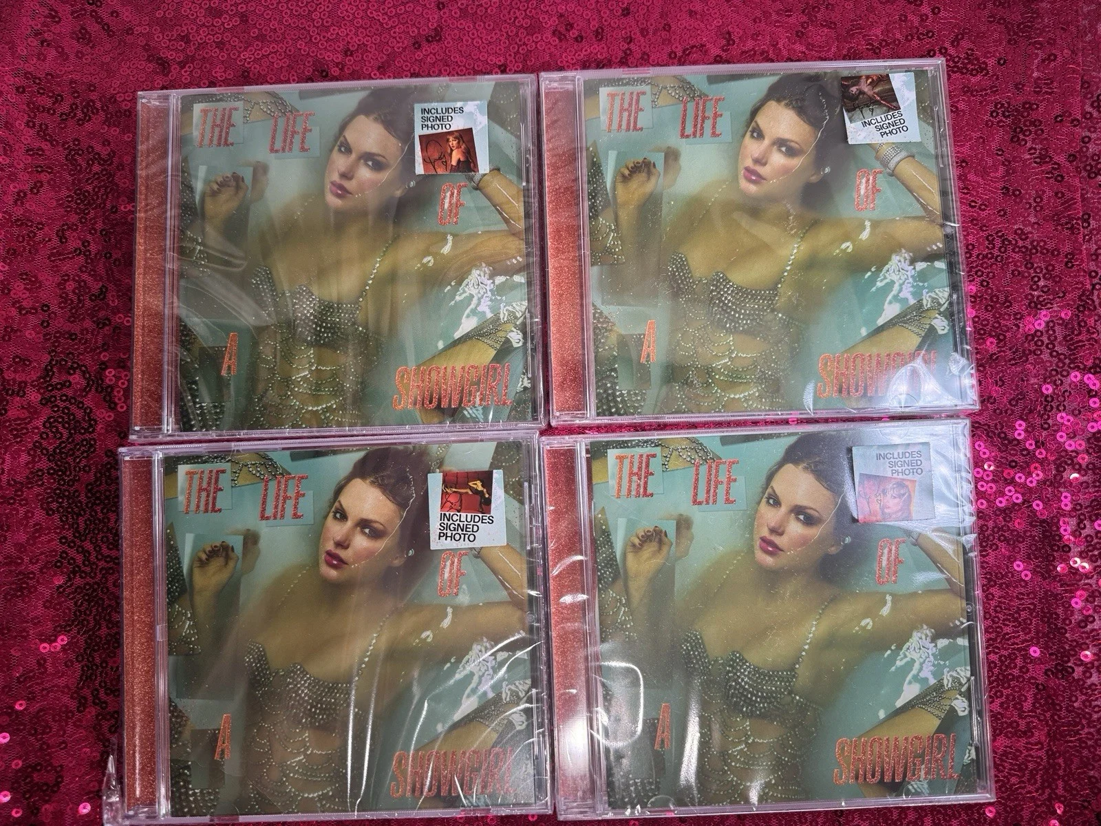 4 Sealed, Taylor Swift – The Life of a Showgirl — Signed CDs (All Four Variants), изображение 2