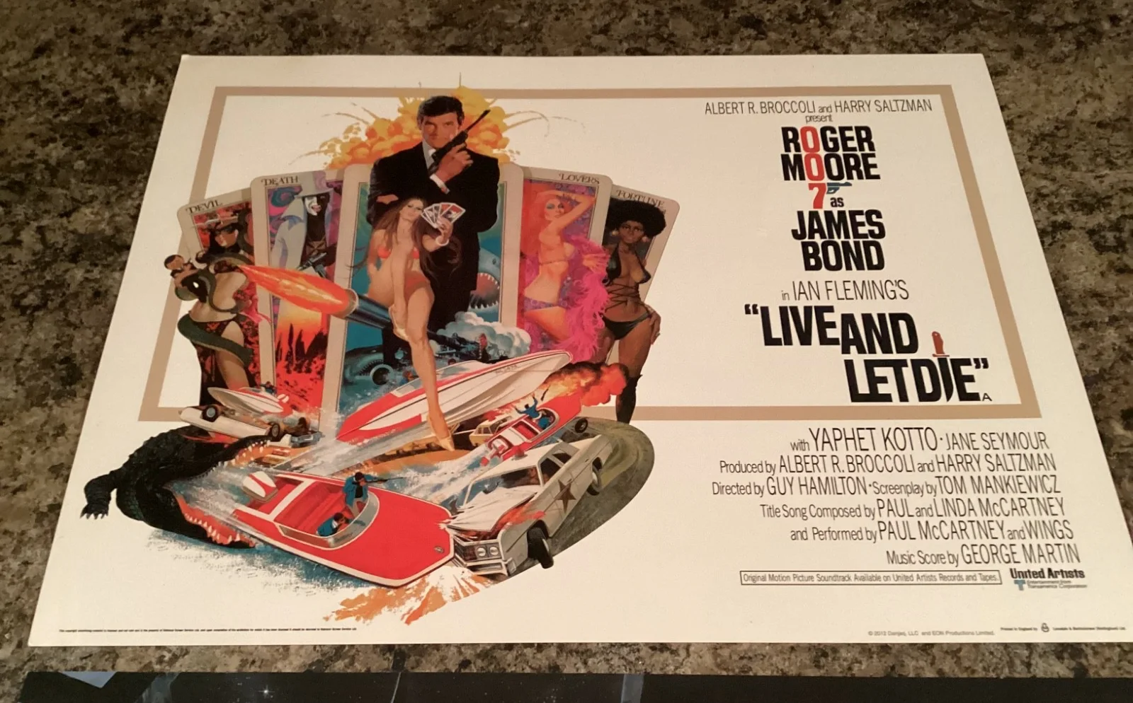 JAMES BOND ROGER MOORE POSTERS LIVE AND LET DIE MOONRAKER FOR YOUR EYES ONLY, изображение 2