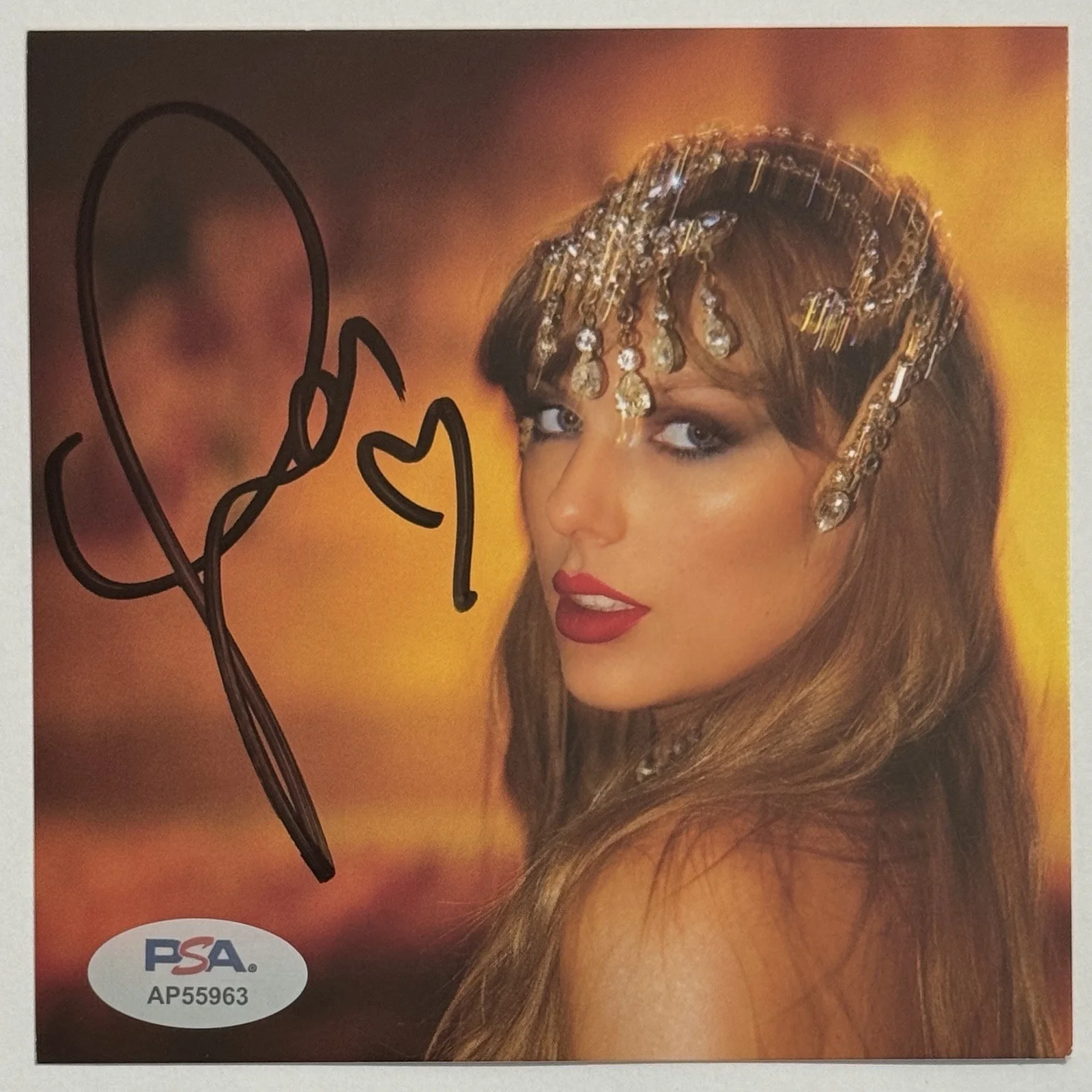 FRAMED SIGNED TAYLOR SWIFT LIFE OF A SHOWGIRL PHOTO & CD PSA DNA COA AUTOGRAPH, изображение 3