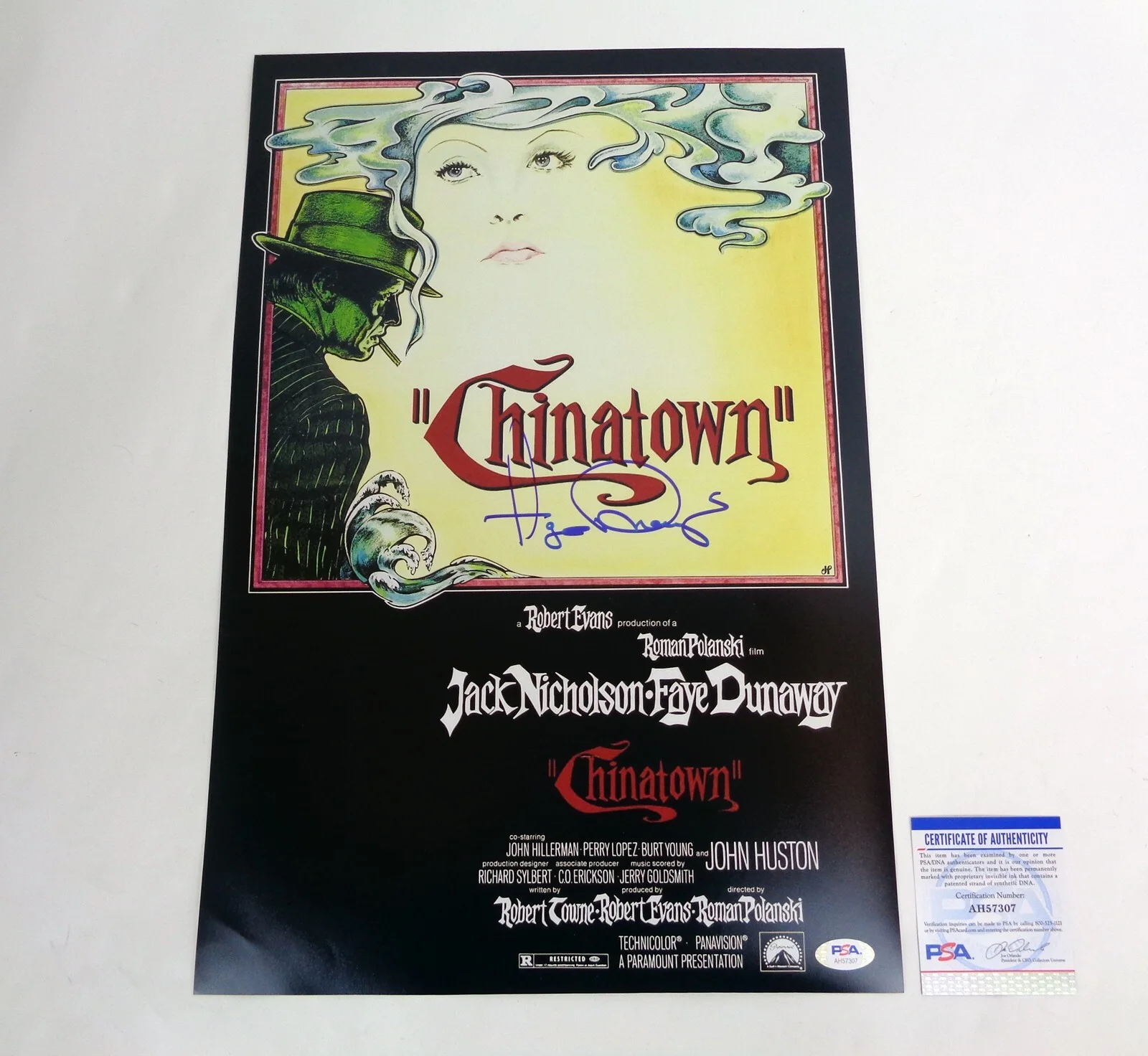 Faye Dunaway — Faye Dunaway Signed Autograph Chinatown Movie Poster PSA/DNA COA A