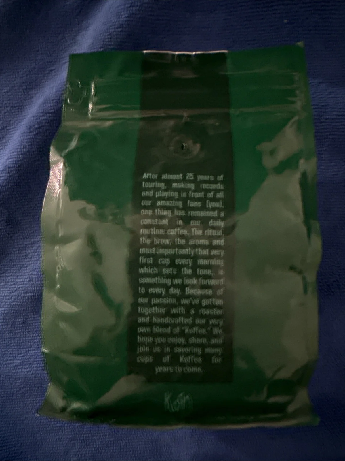 Autographed bag of Korn Koffee signed By All Members of Korn., изображение 2