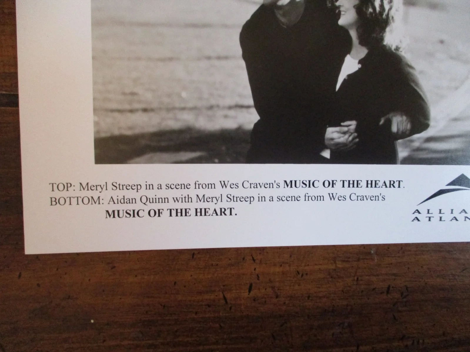 Aidan Quinn/Meryl Streep("MUSIC OF THE HEART")1999 8 x 10 Black & White Photo, изображение 3