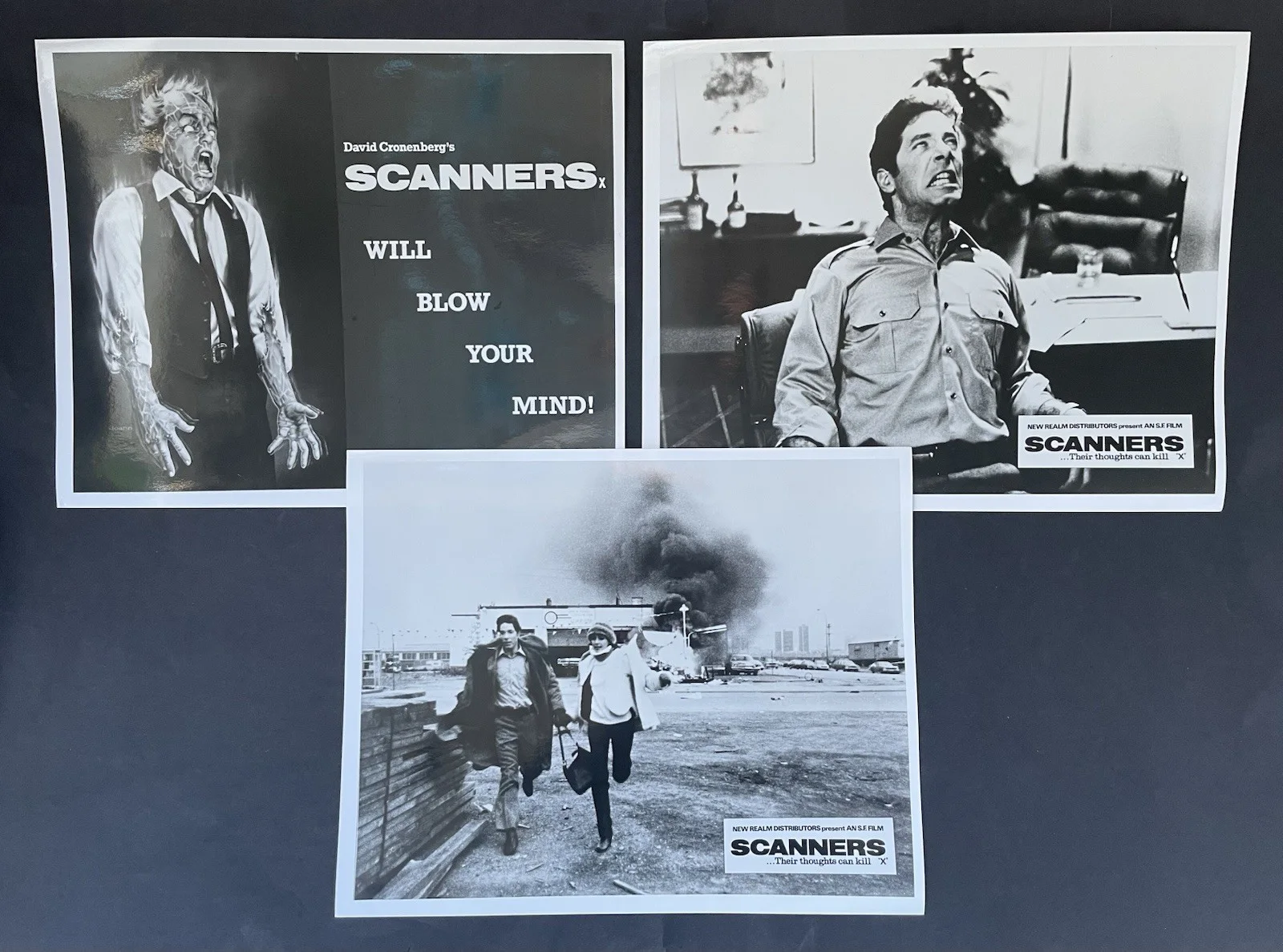 6x Original Scanners Lobby Cards Film Stills David Cronenberg Patrick McGoohan, изображение 3