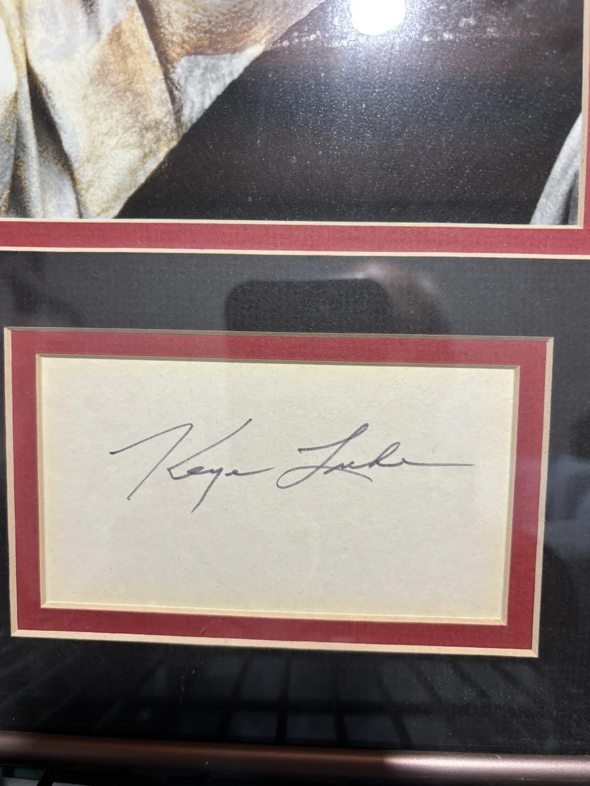 David Carradine — David Carradine and Keye Luke "Kung Fu" AUTOGRAPH Signed Custom Framed RARE, image 2