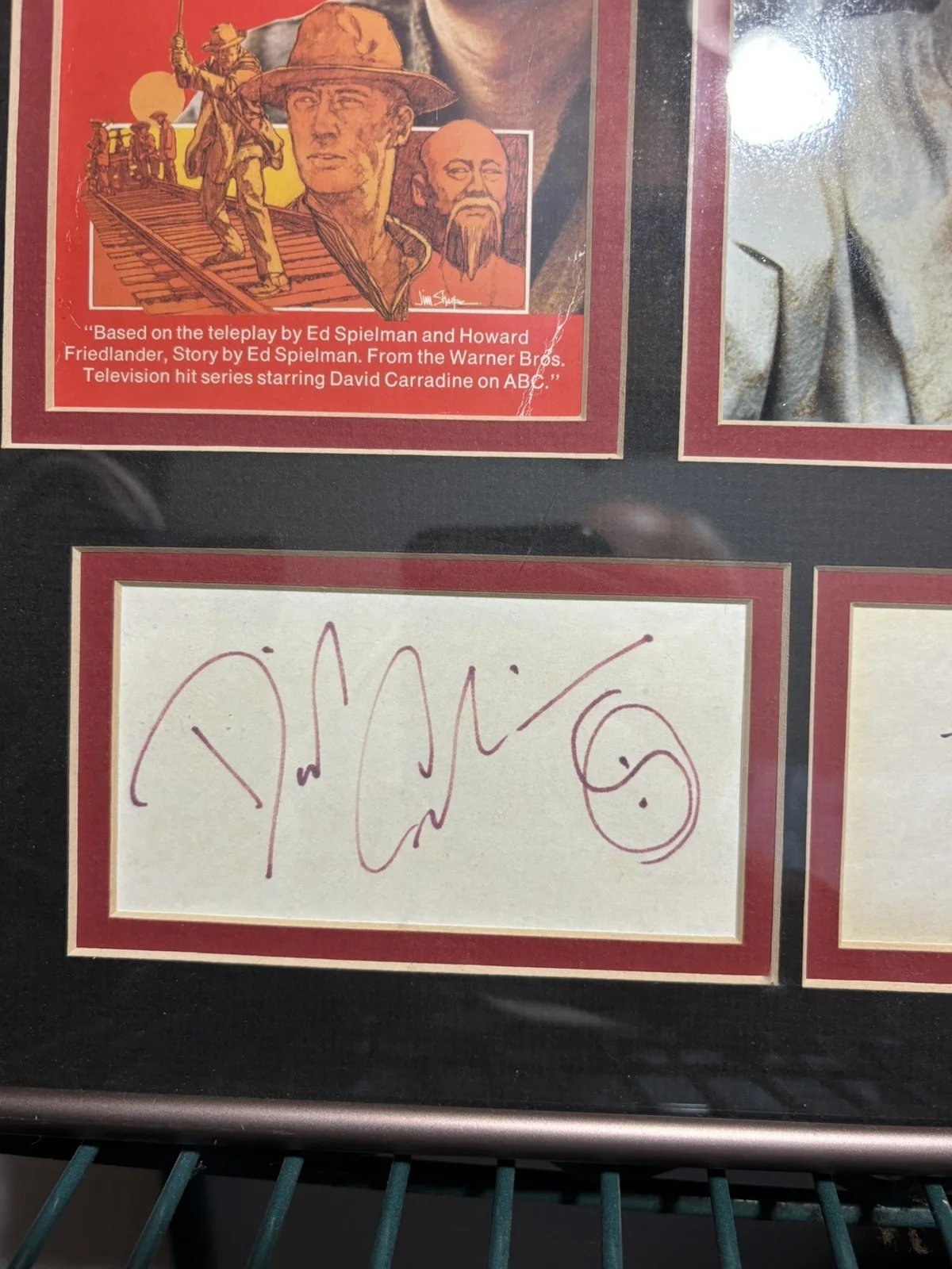 David Carradine — David Carradine and Keye Luke "Kung Fu" AUTOGRAPH Signed Custom Framed RARE, image 3