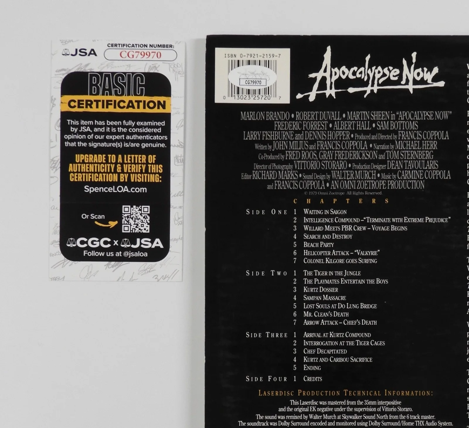 Angie Dickinson — Francis Ford Coppola Signed Autograph JSA Laser Disc Apocalypse Now, image 3