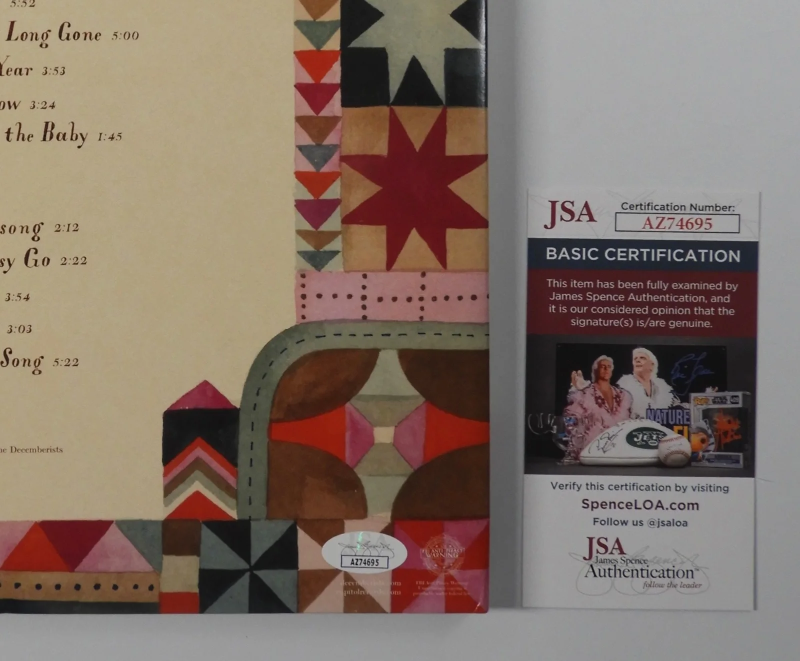 The Decemberists Signed Autograph JSA Album Record Vinyl What A Terrible World, изображение 3