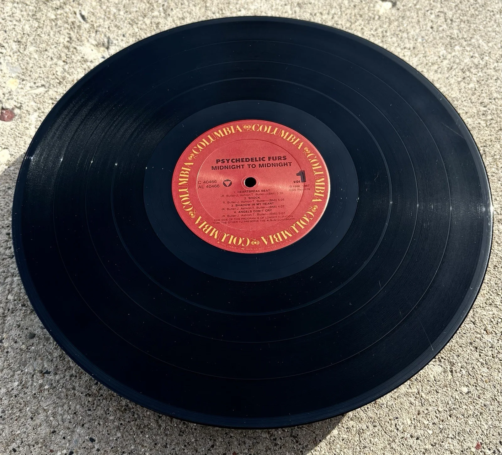 PSYCHEDELIC FURS SIGNED Vinyl *TO LANA* Midnight To Midnight, image 2