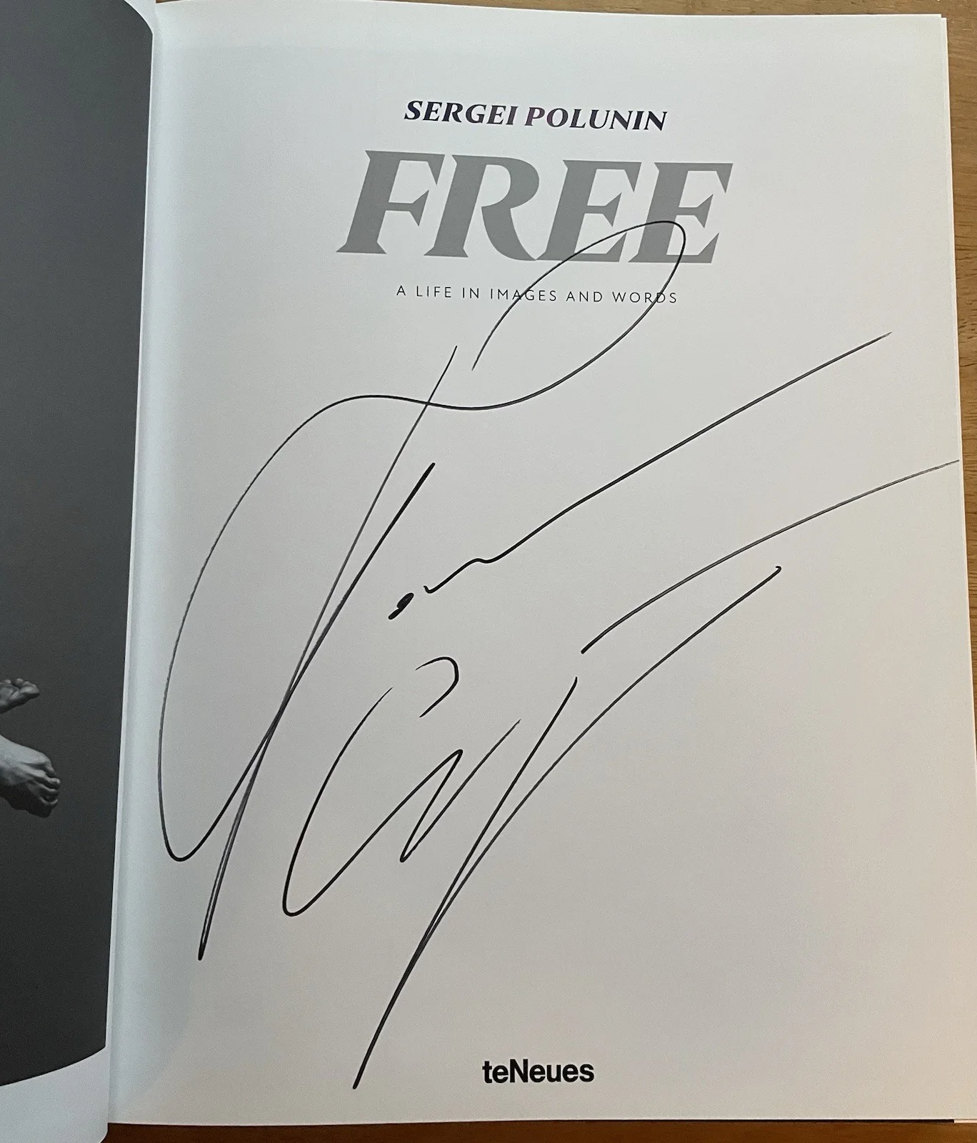 Dancer Sergei Polunin Autograph Book "FREE" A Life In Images and Words HC - NEW, image 2