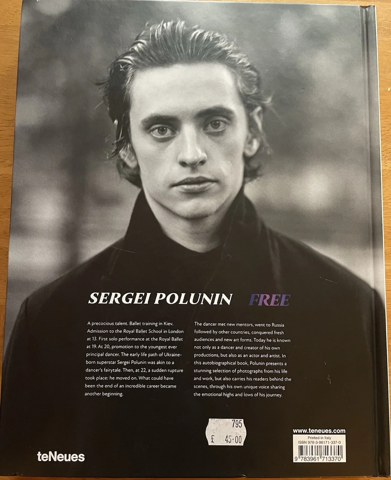 Dancer Sergei Polunin Autograph Book "FREE" A Life In Images and Words HC - NEW, image 5