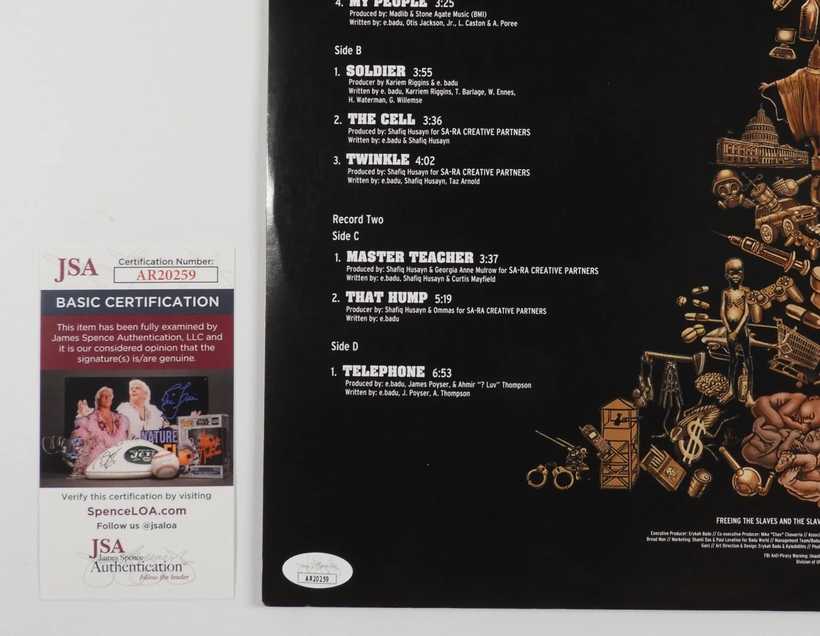 Erykah Badu JSA Autograph Signed Album Vinyl Record New Amerykah Part One, изображение 3