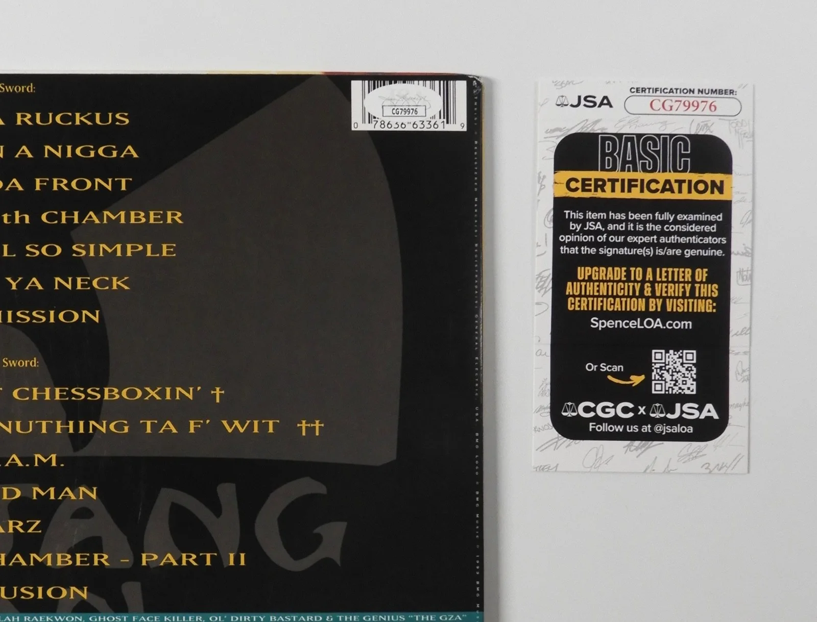 Wu-Tang Clan JSA Autograph Signed Album Vinyl Record Enter The 36 Chambers, image 3