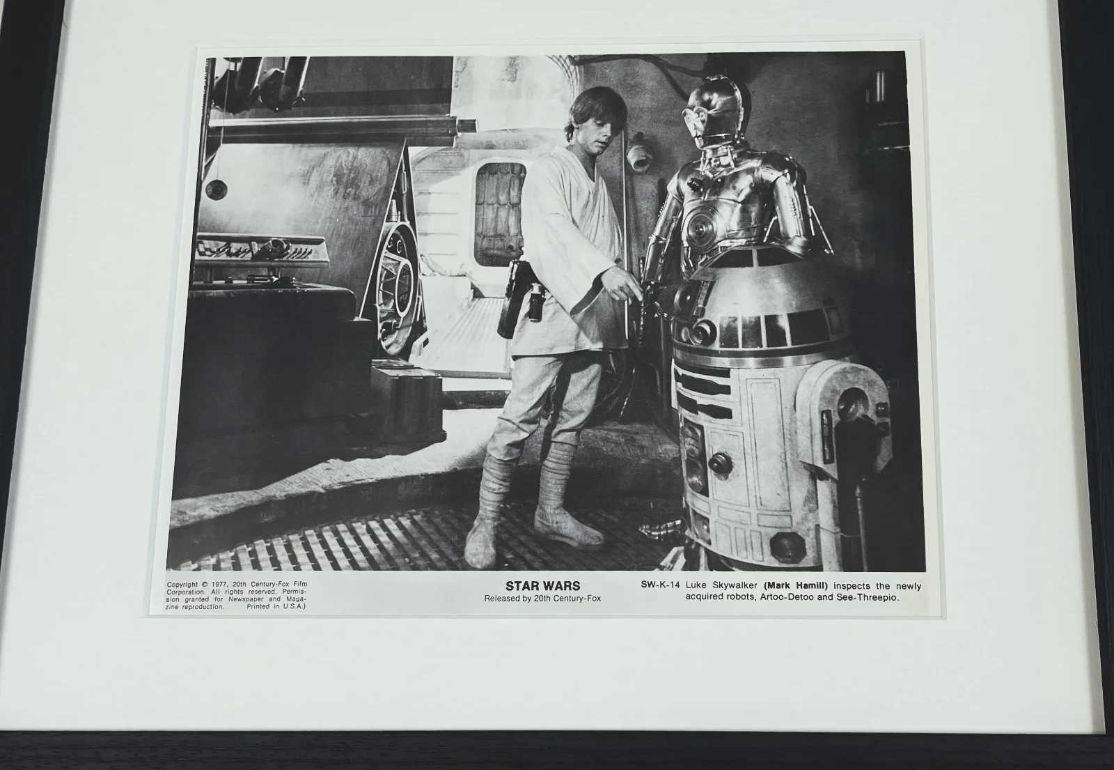 Star Wars Original Framed 8X10 Inch B&W Press Photo, image 2