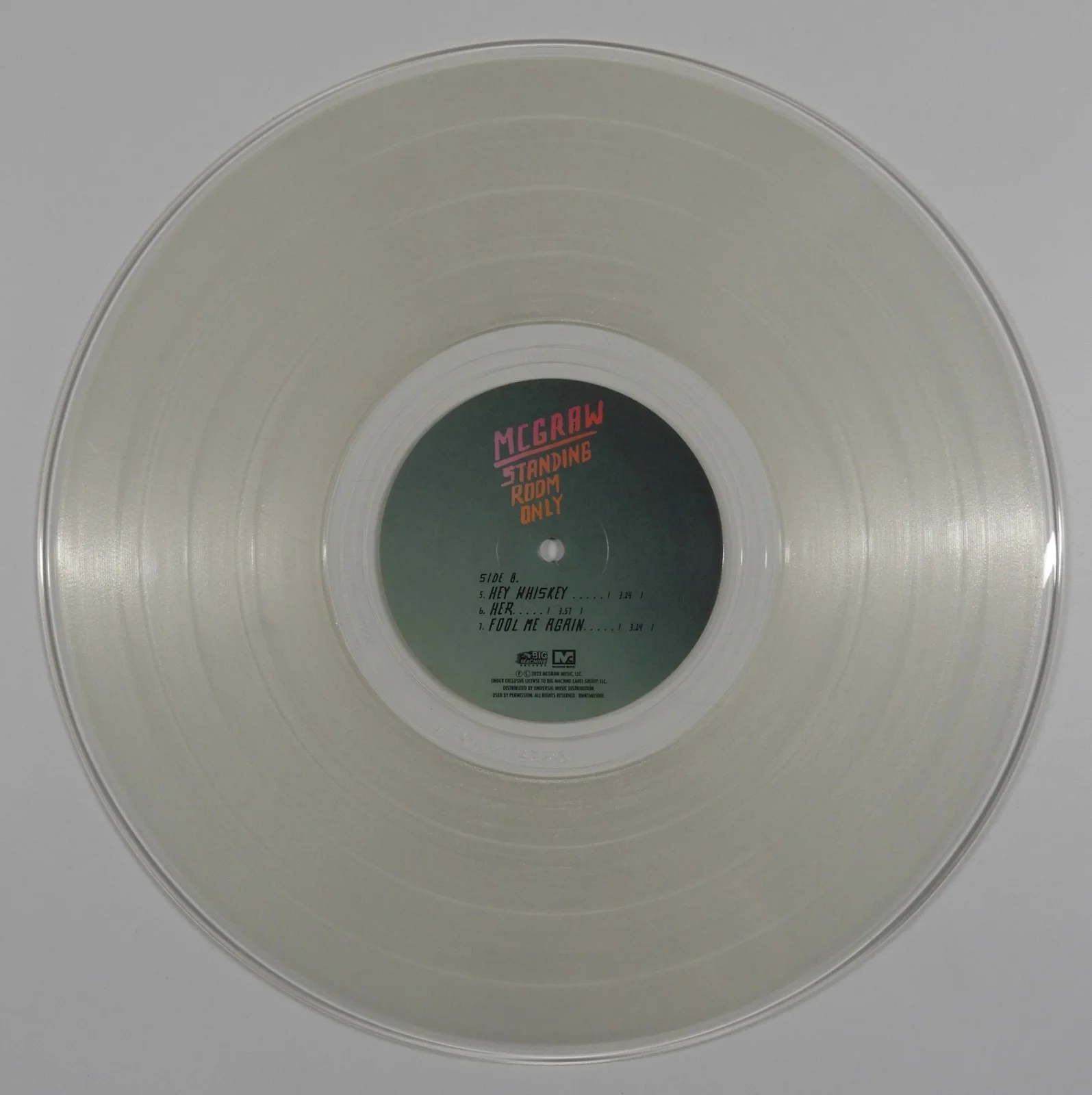 Tim McGraw JSA Autograph Signed Album Vinyl Record Standing Room Only, изображение 3