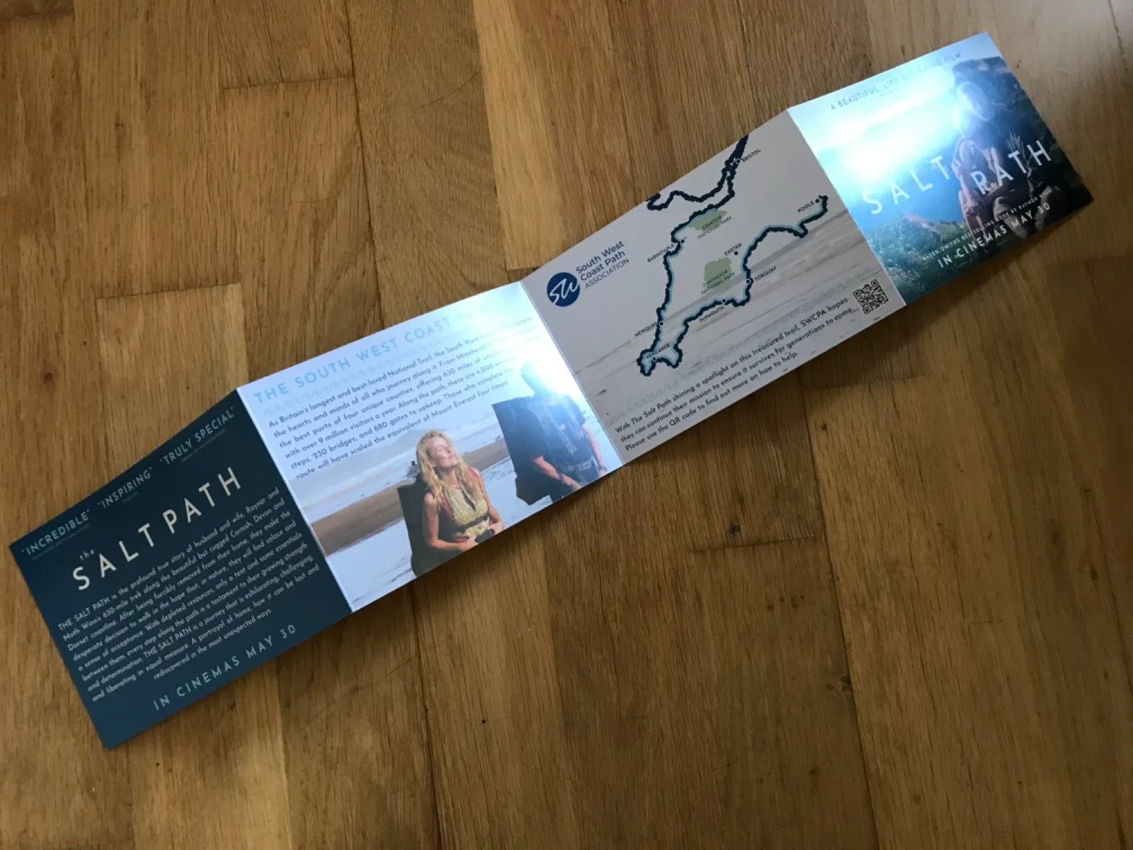New The Salt Path (2025) PROMO 4-PAGE POSTCARD / FLYER (Gillian Anderson Movie), изображение 2