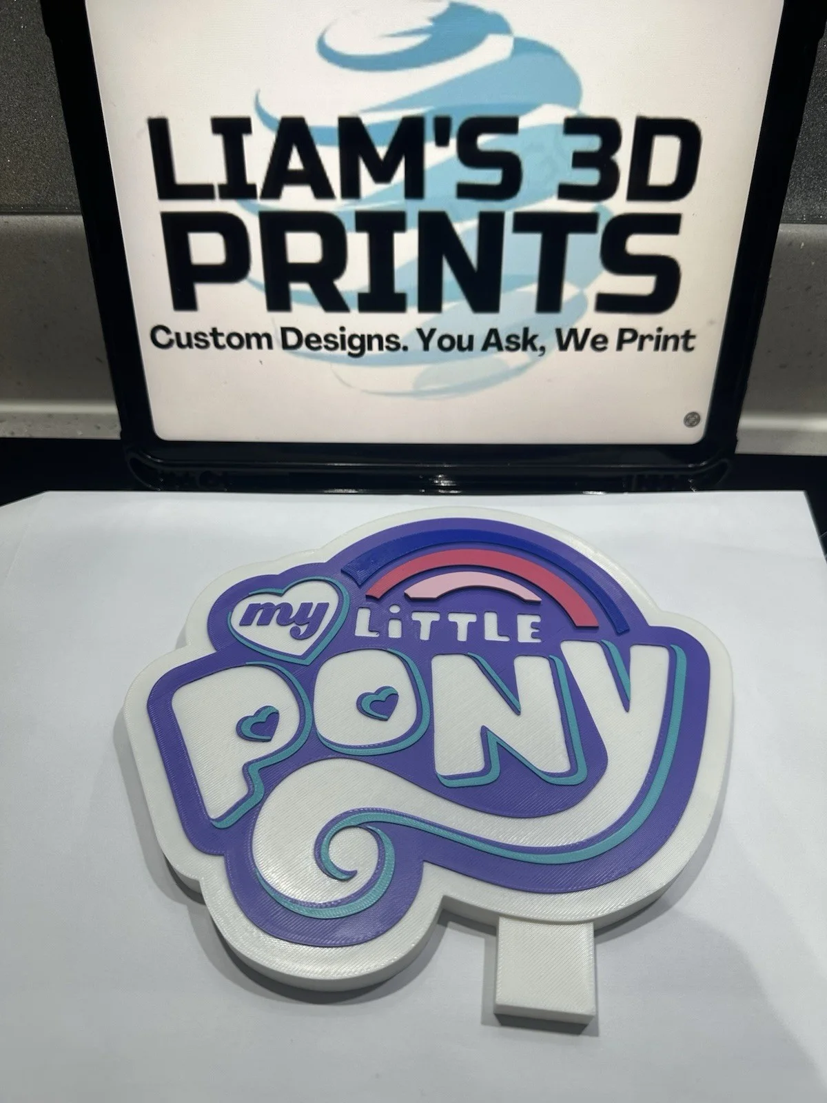 Decorative My Little Pony logo Sign Display Pops 3D TV Self Standing Room, изображение 2