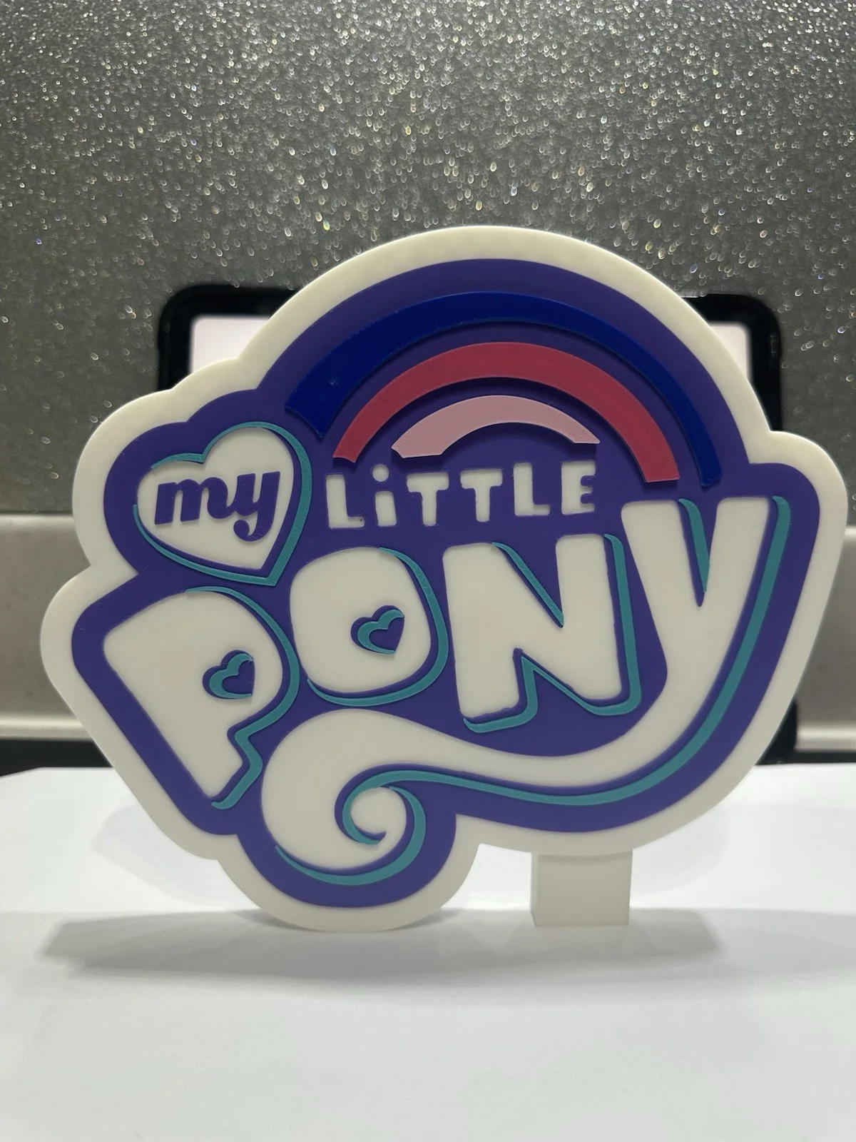 Decorative My Little Pony logo Sign Display Pops 3D TV Self Standing Room, изображение 3