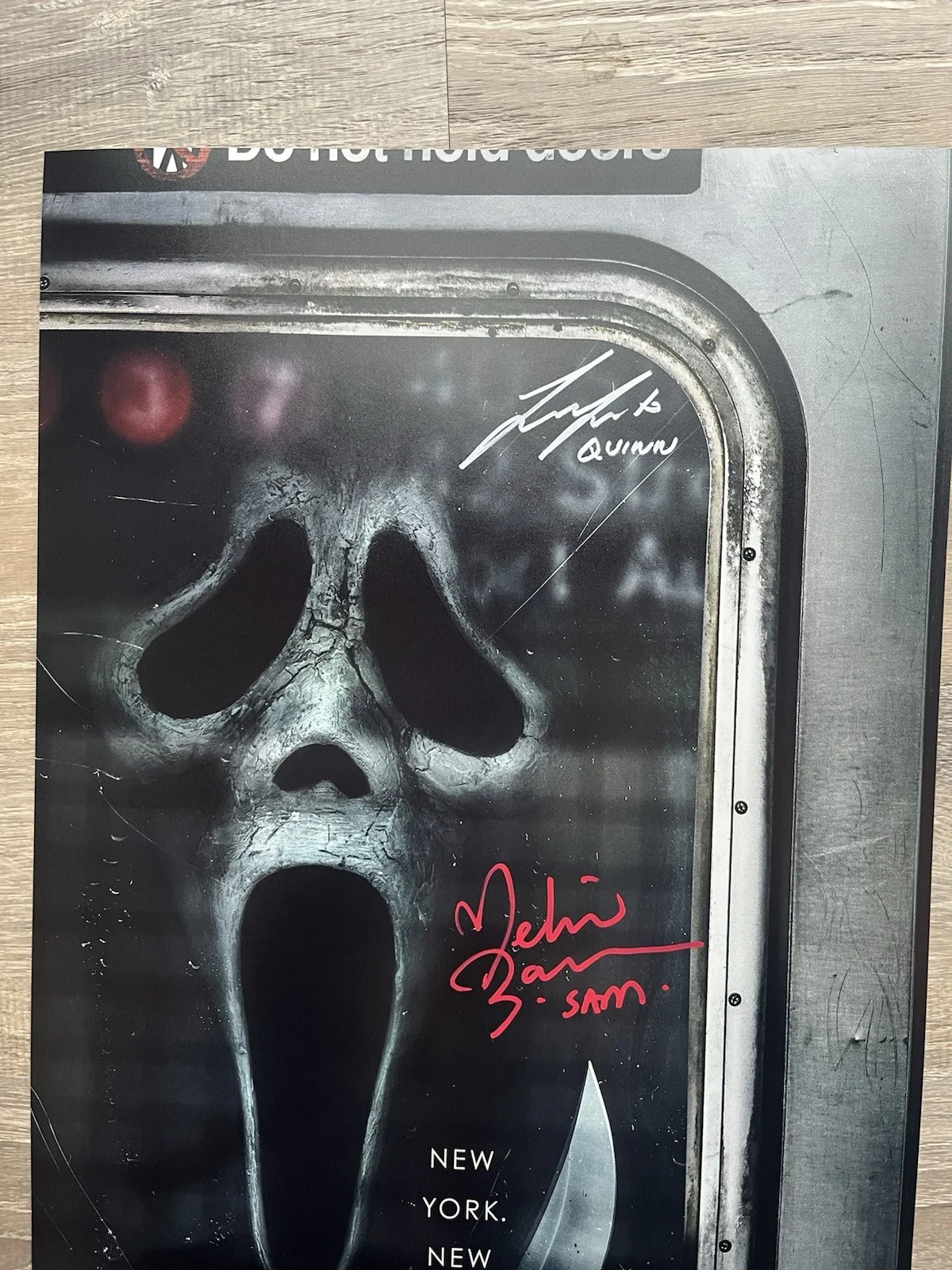 Melissa Barrera — Melissa Barrera Liana Liberato Dual Signed Scream 11x17 Photo JSA COA Ghostface, image 3