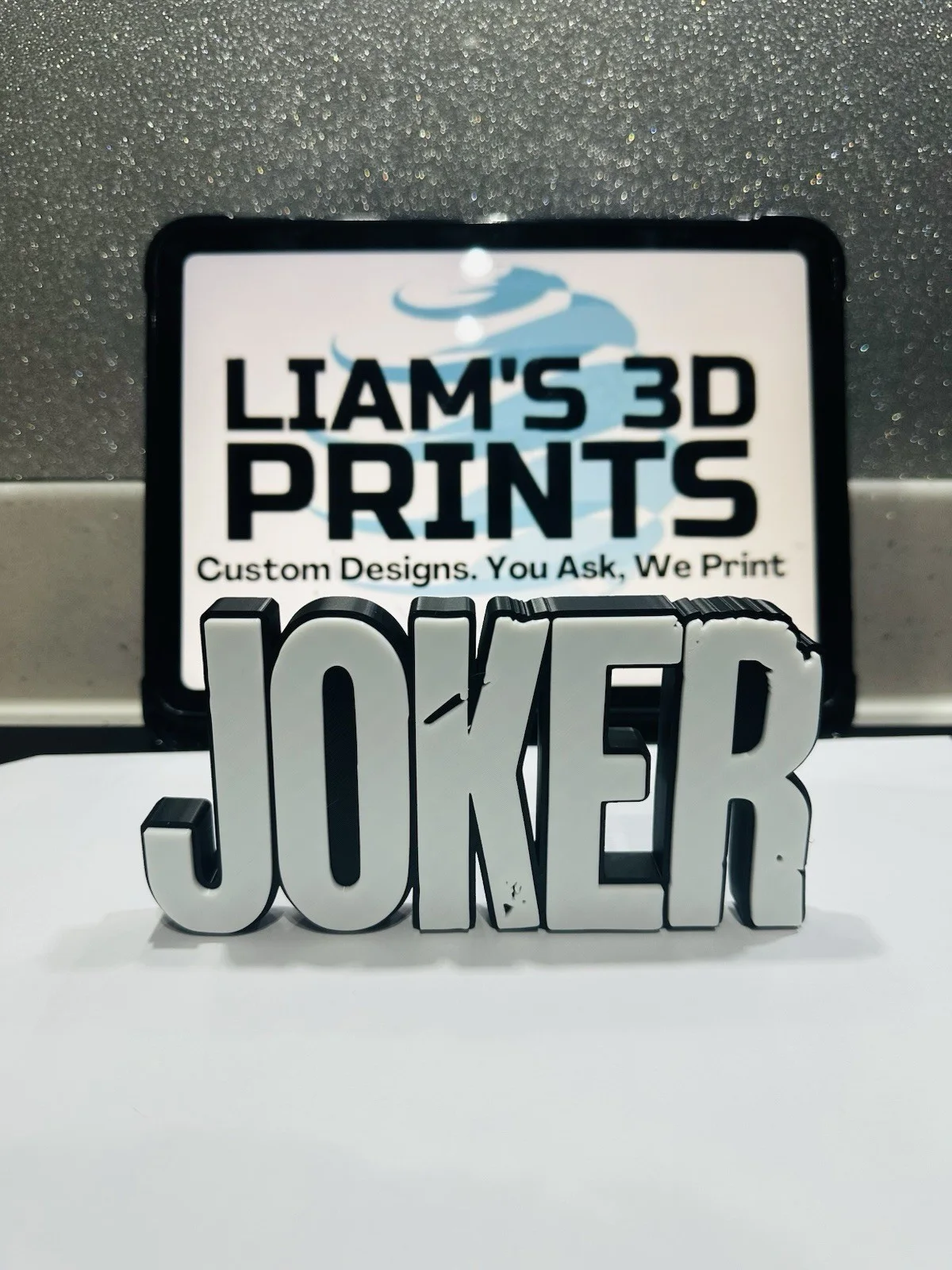 Decorative The Joker 3D logo Sign Display Batman Self Standing Film, image 2