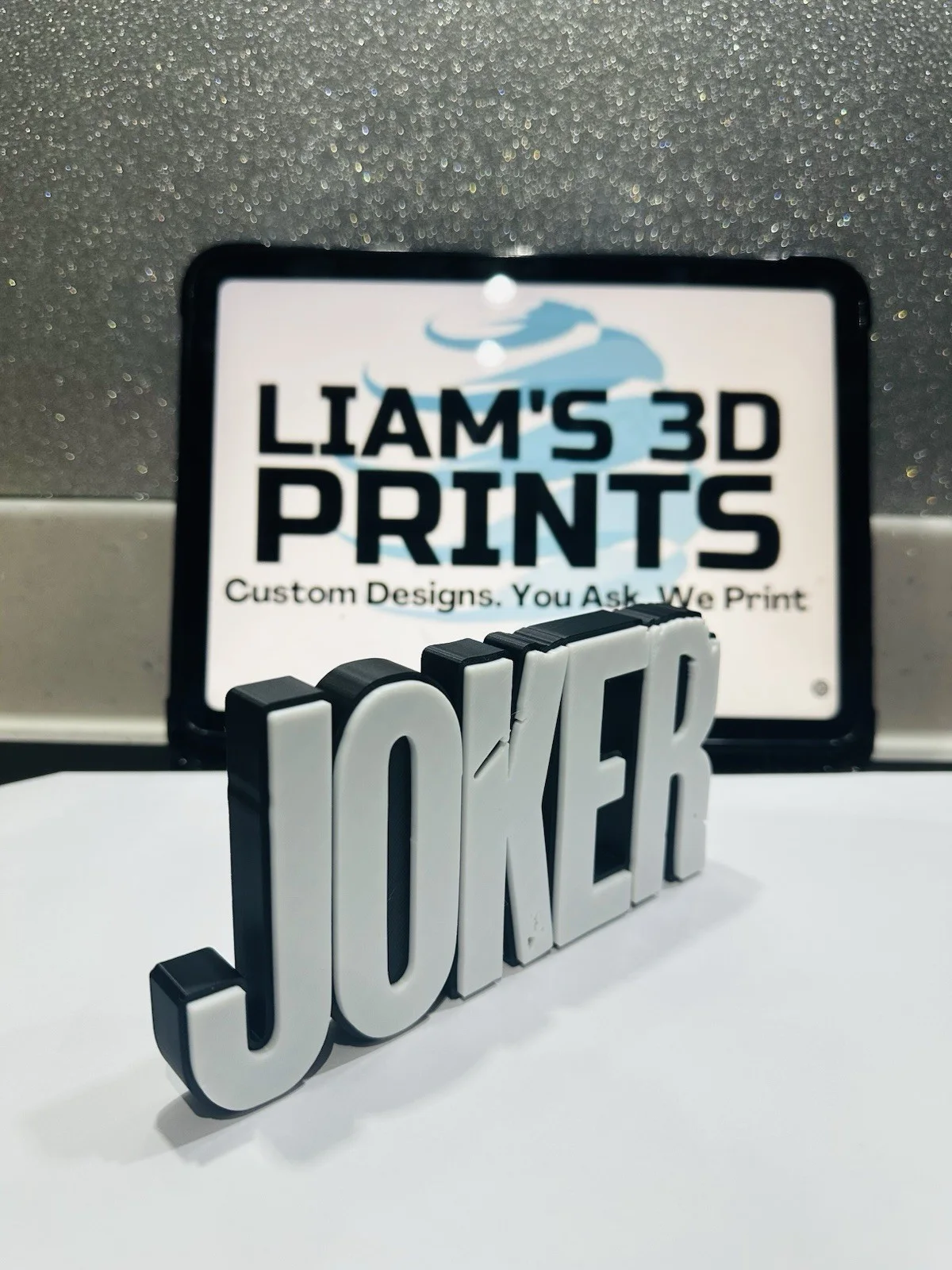 Decorative The Joker 3D logo Sign Display Batman Self Standing Film, image 3